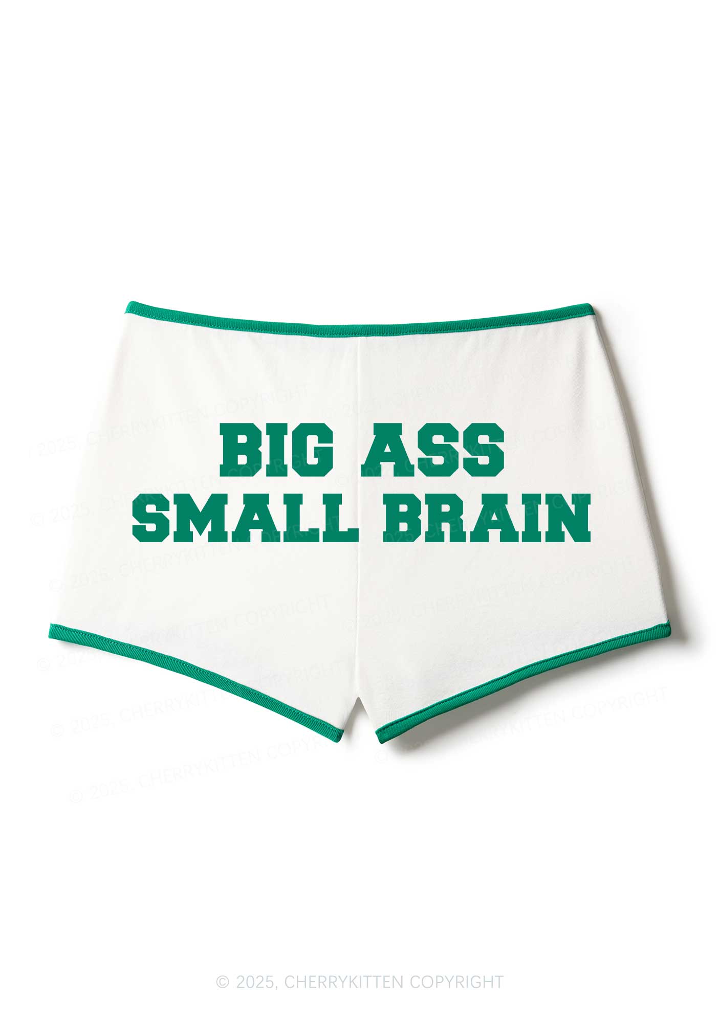 Big Axx Small Brain Y2K Booty Shorts Cherrykitten