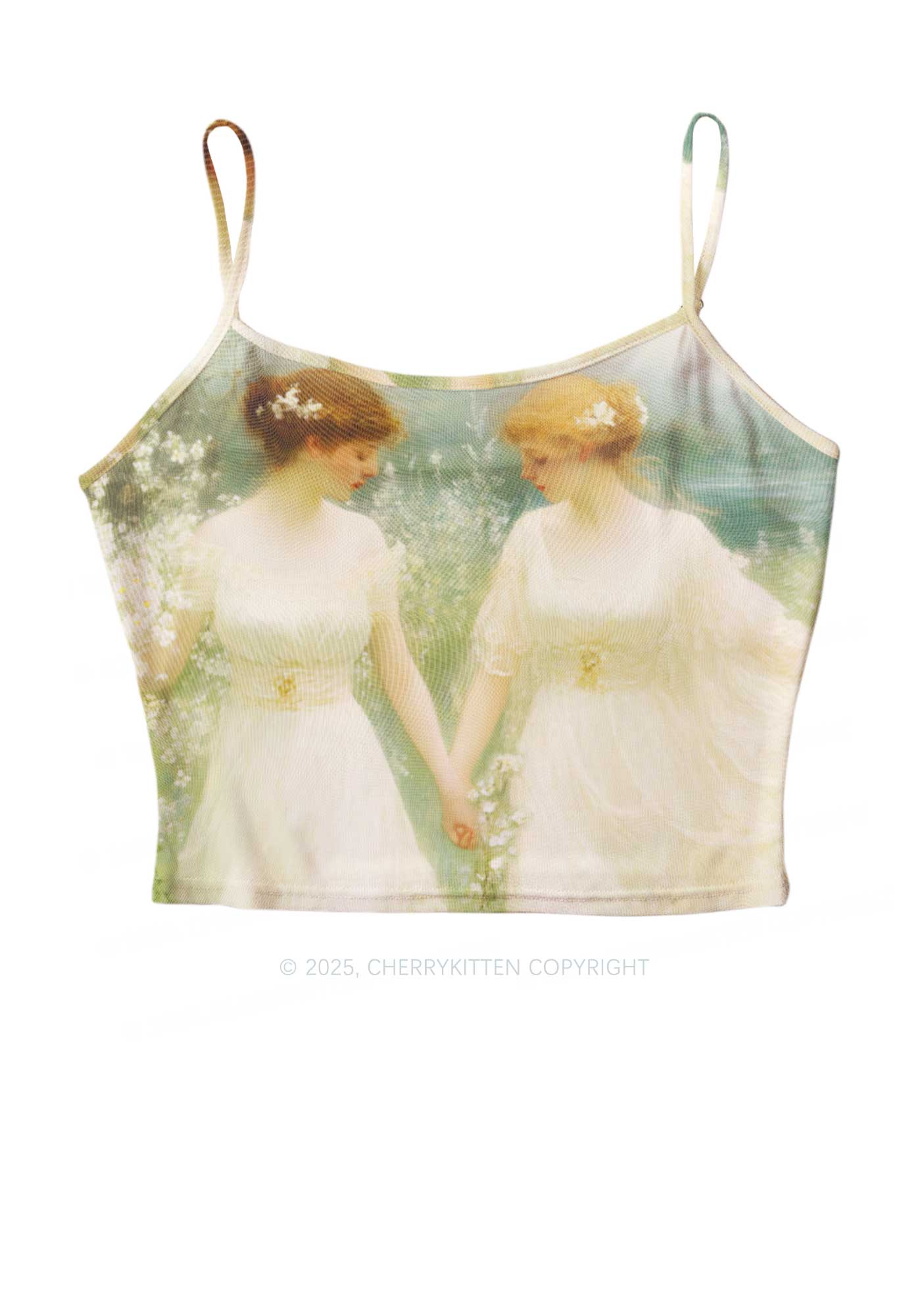 Lesbian Fairy Pride Y2K Mesh Cami Tank Cherrykitten