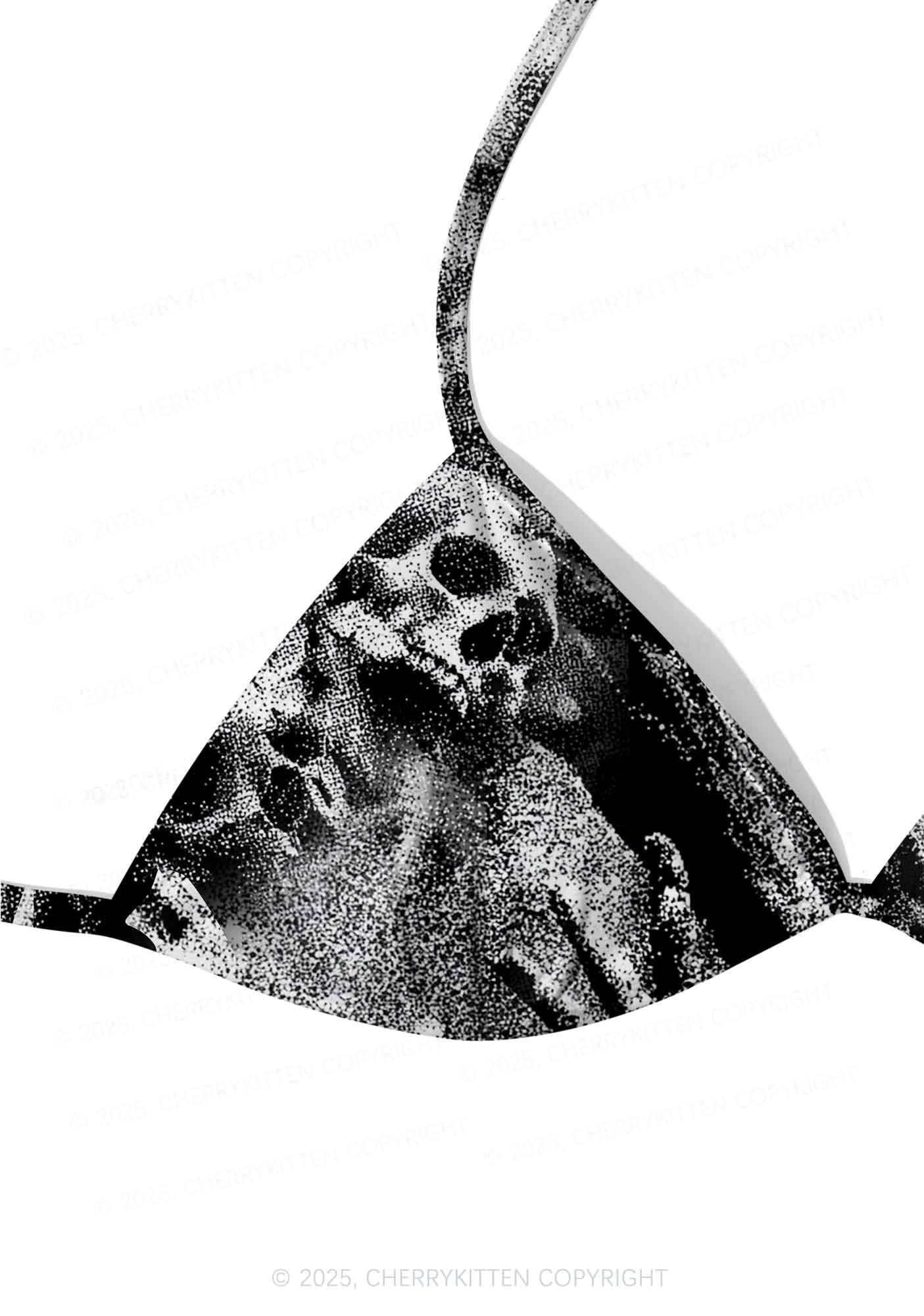 Halloween Gothic Skull Y2K Print Bikini Set Cherrykitten