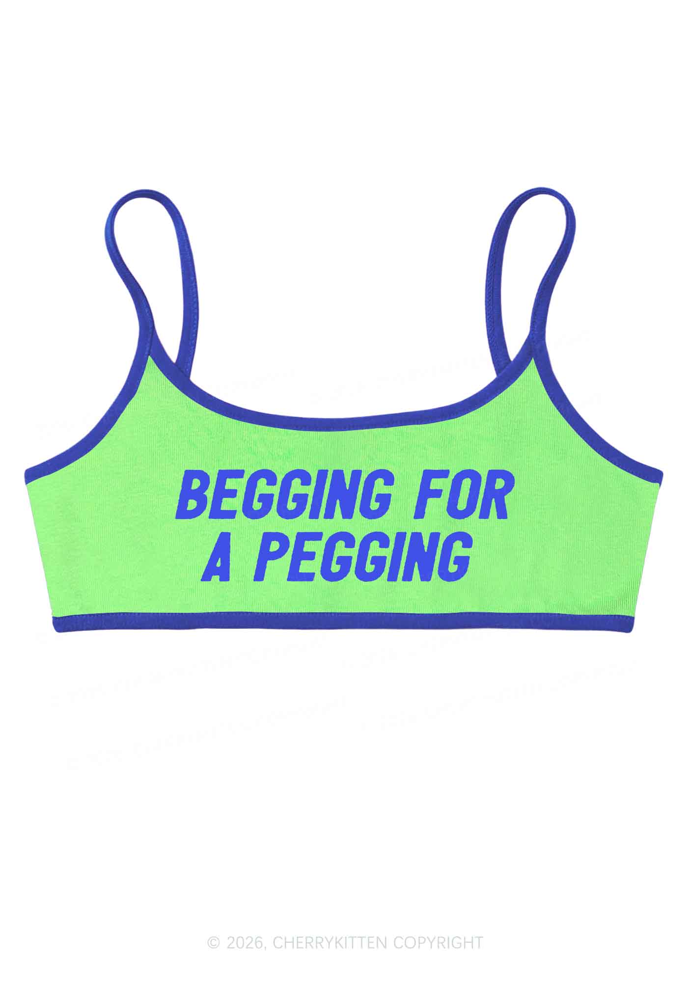 Begging For A Pegging Y2K Super Crop Cami Cherrykitten