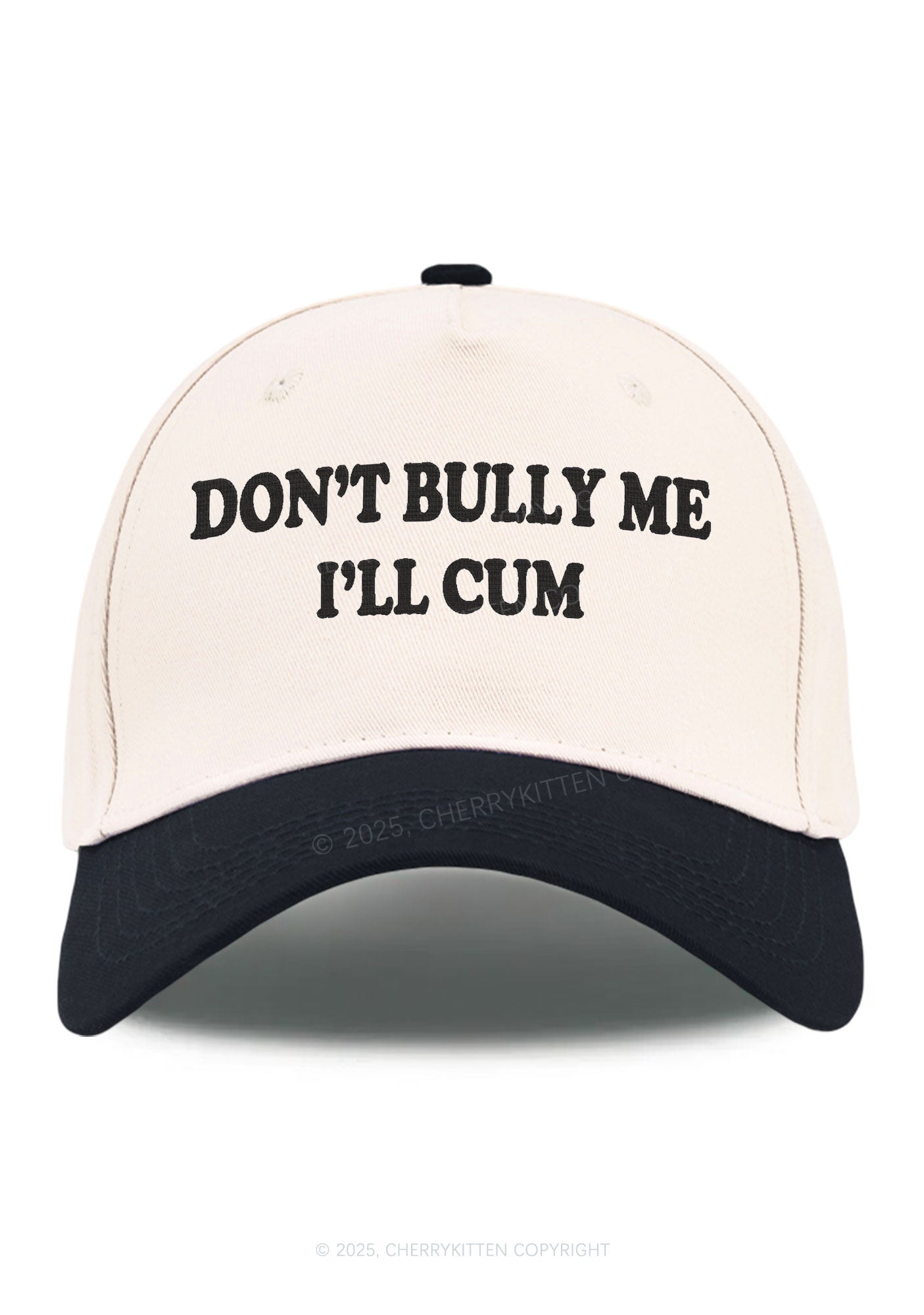 Embroidered Dont Bully Me Y2K Color Block Baseball Cap Cherrykitten