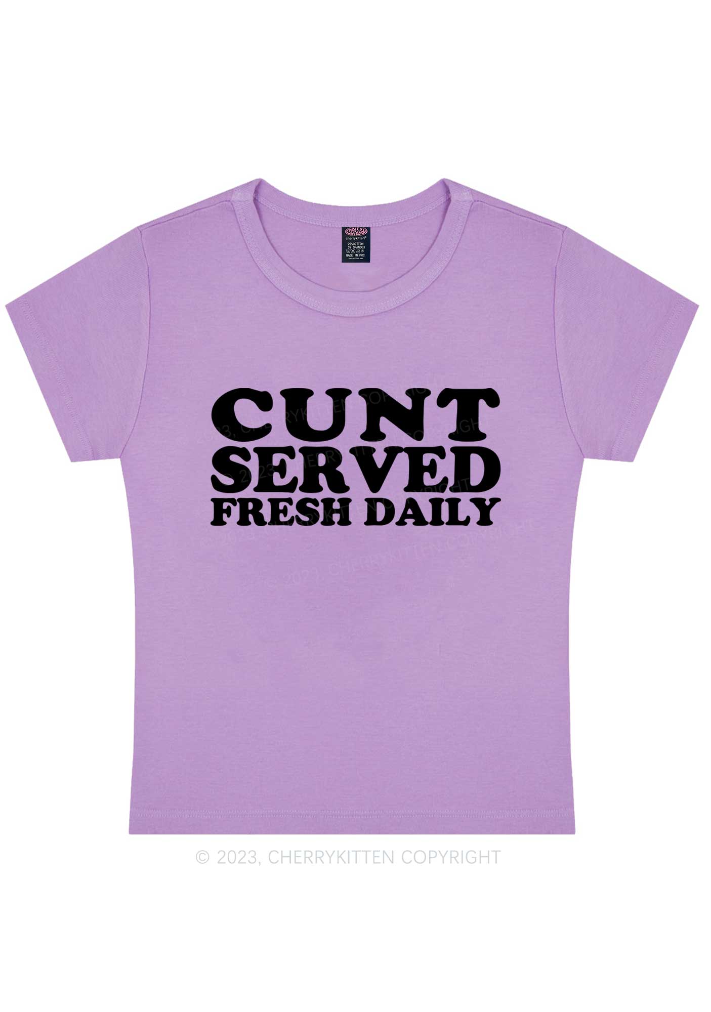 Curvy Fresh Daily Y2K Baby Tee Cherrykitten