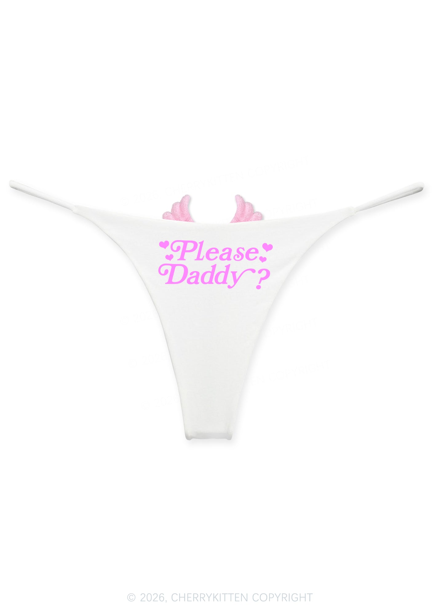 Please Daddy Y2K Goth Angel Wings Bikini String Thong Cherrykitten