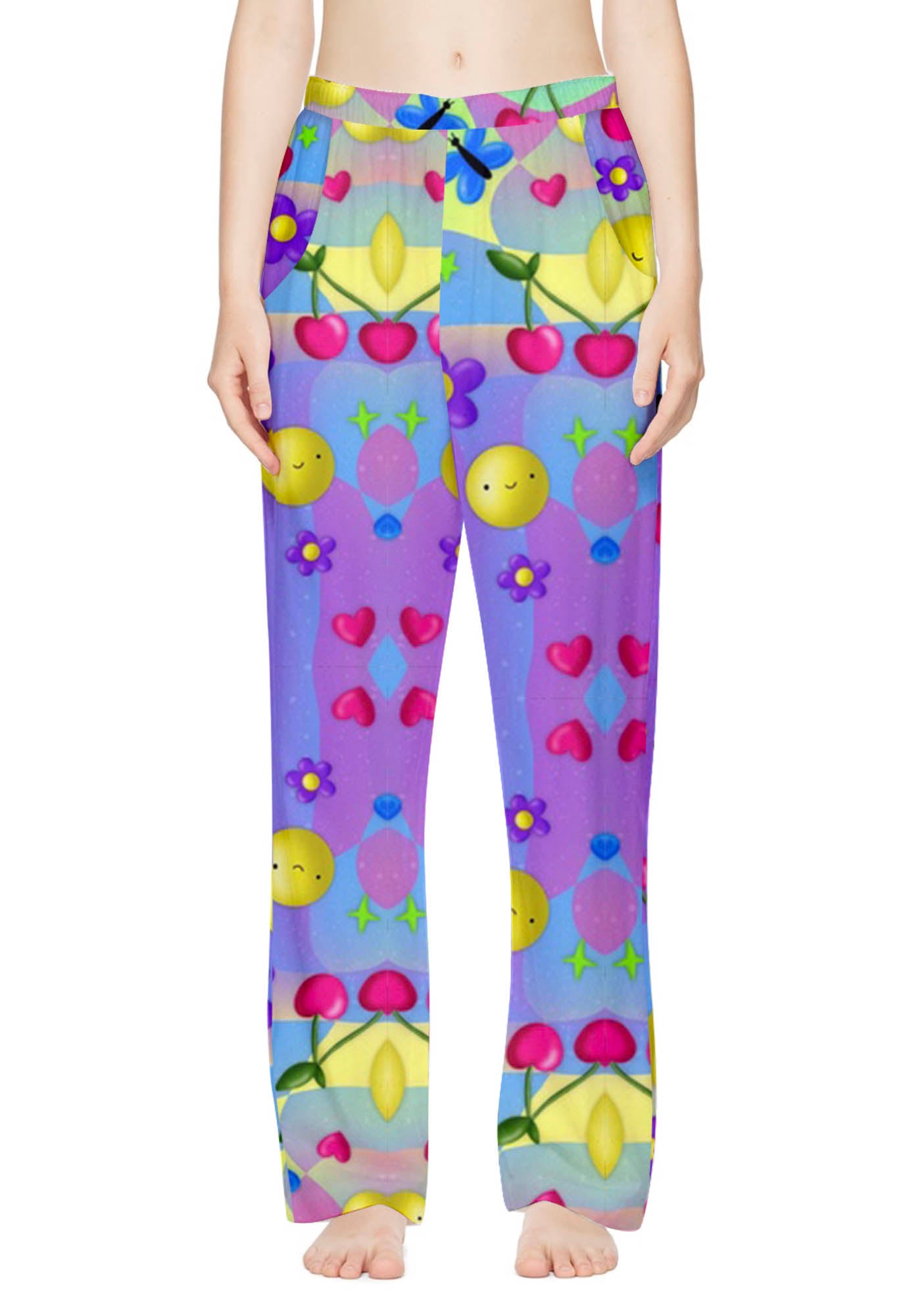 Doodle Print Casual Pants