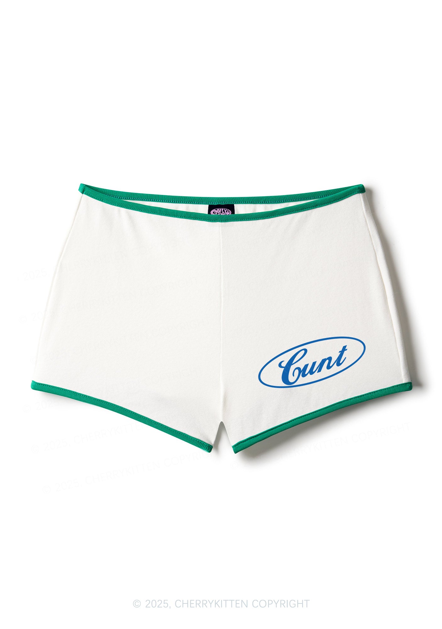 Oval Cxxt Y2K Contrast Mini Shorts Cherrykitten