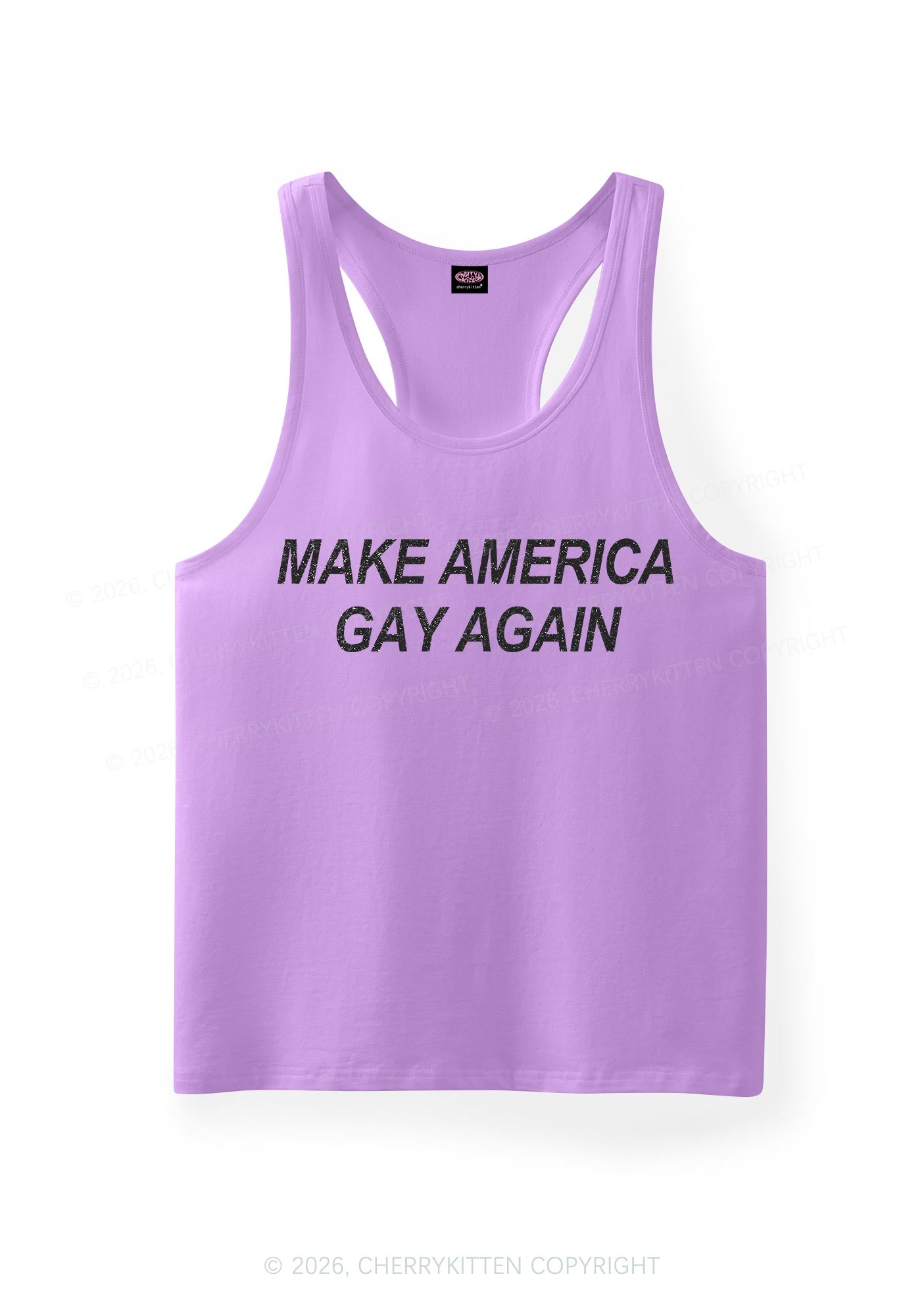 Make America Gay Again Pride Y2K Men Racerback Tank Top Cherrykitten