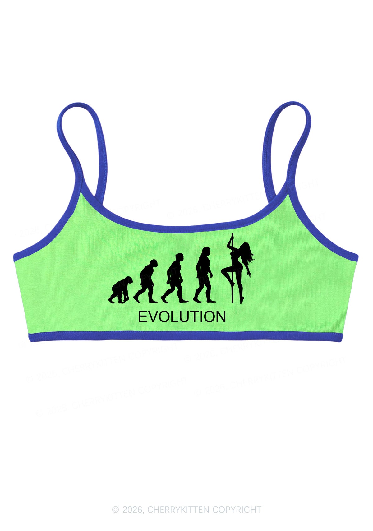 Evolution Pole Dancer Silhouette Y2K Super Crop Cami Cherrykitten