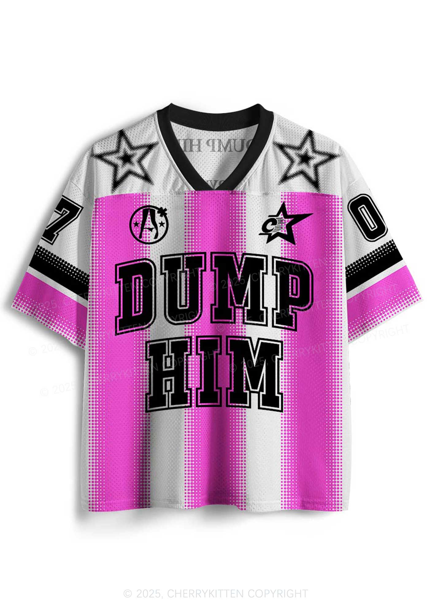 Custom Pink Dump Him Y2K Mesh Jersey Shirts Cherrykitten