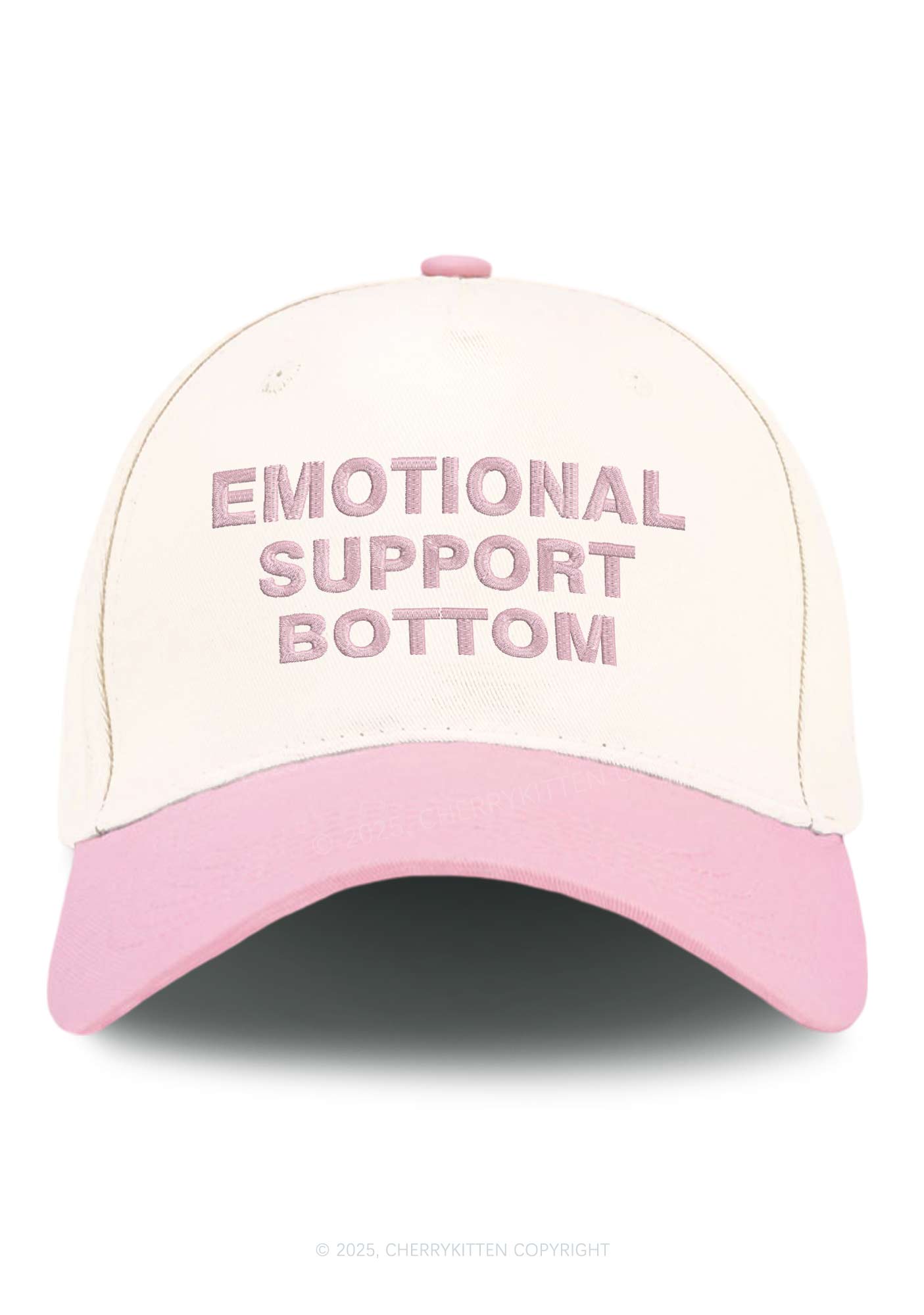 Emotional Support Bottom Pride Y2K Color Block Baseball Cap Cherrykitten
