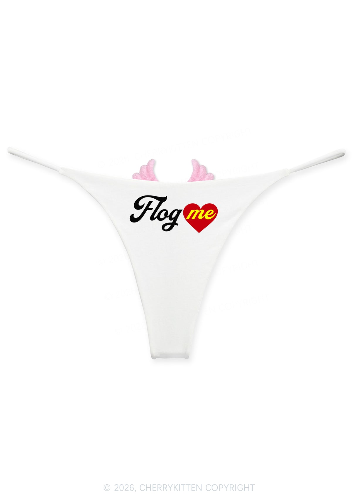 Flag Me Y2K Goth Angel Wings Bikini String Thong Cherrykitten