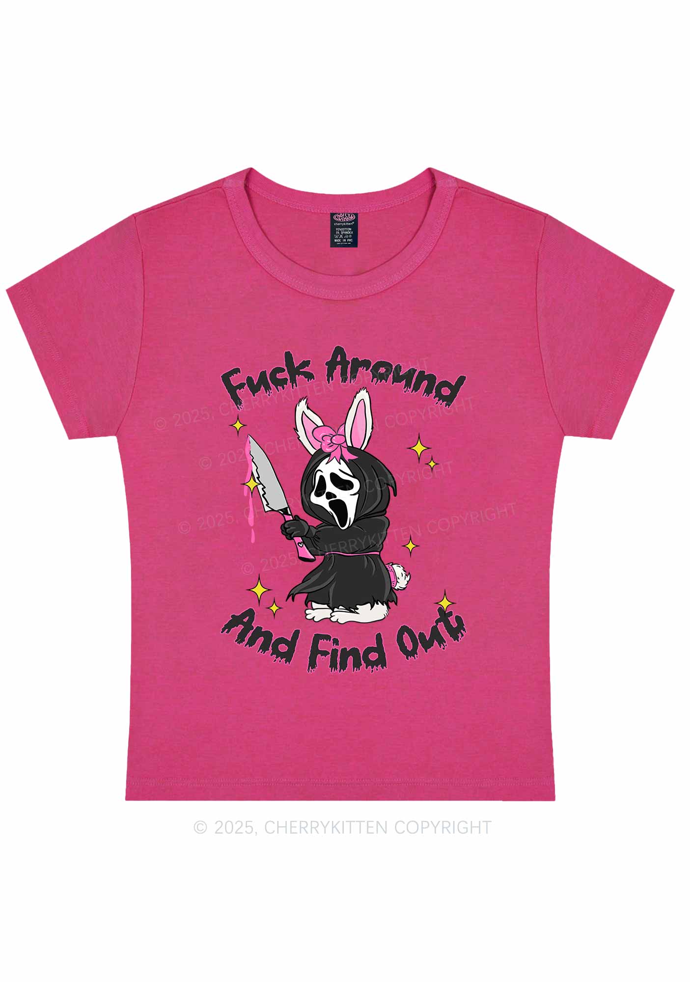 Halloween Fxxk Around Find Out Y2K Baby Tee Cherrykitten