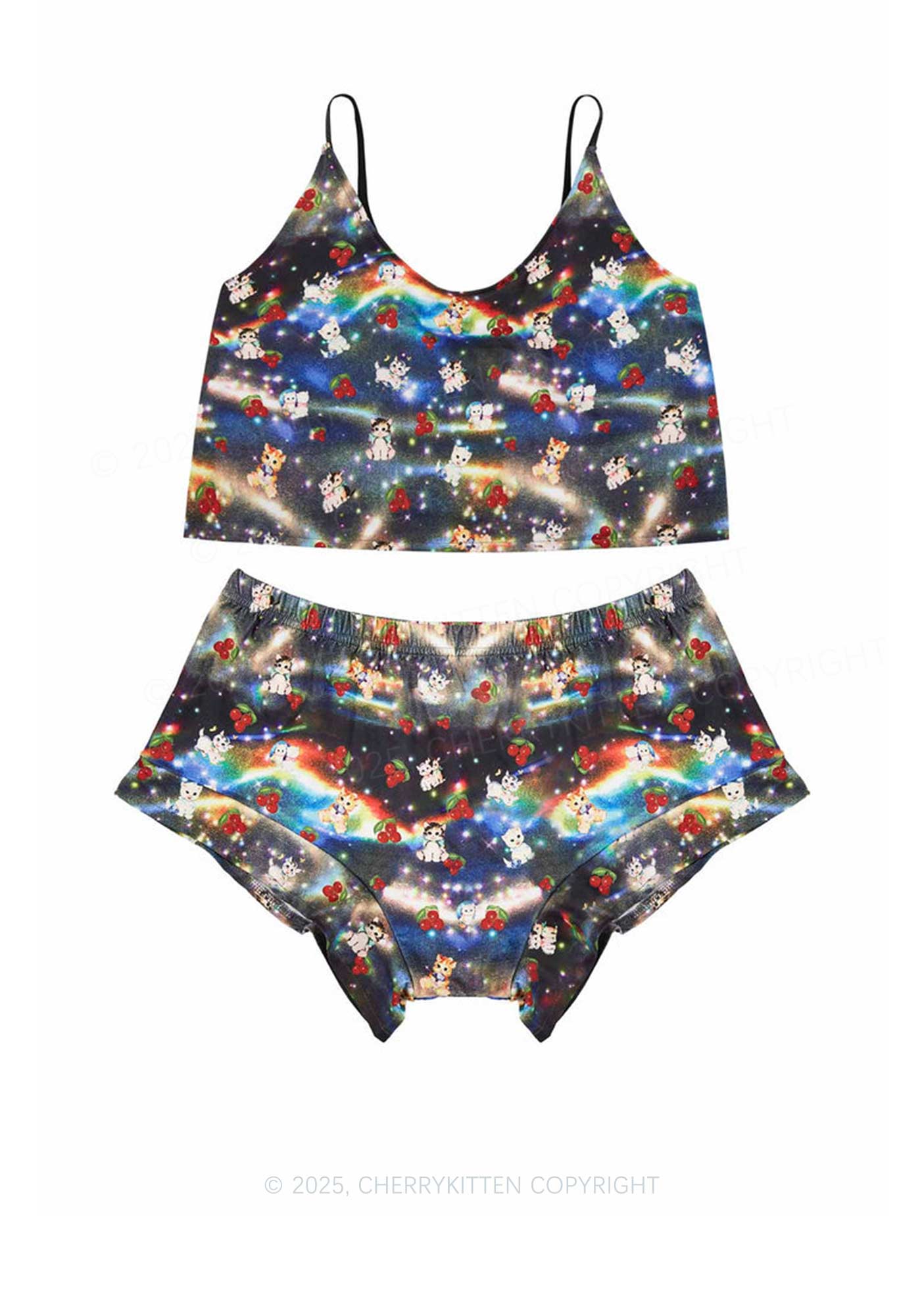 Galaxy Kitties Y2K Cami Pajama Set