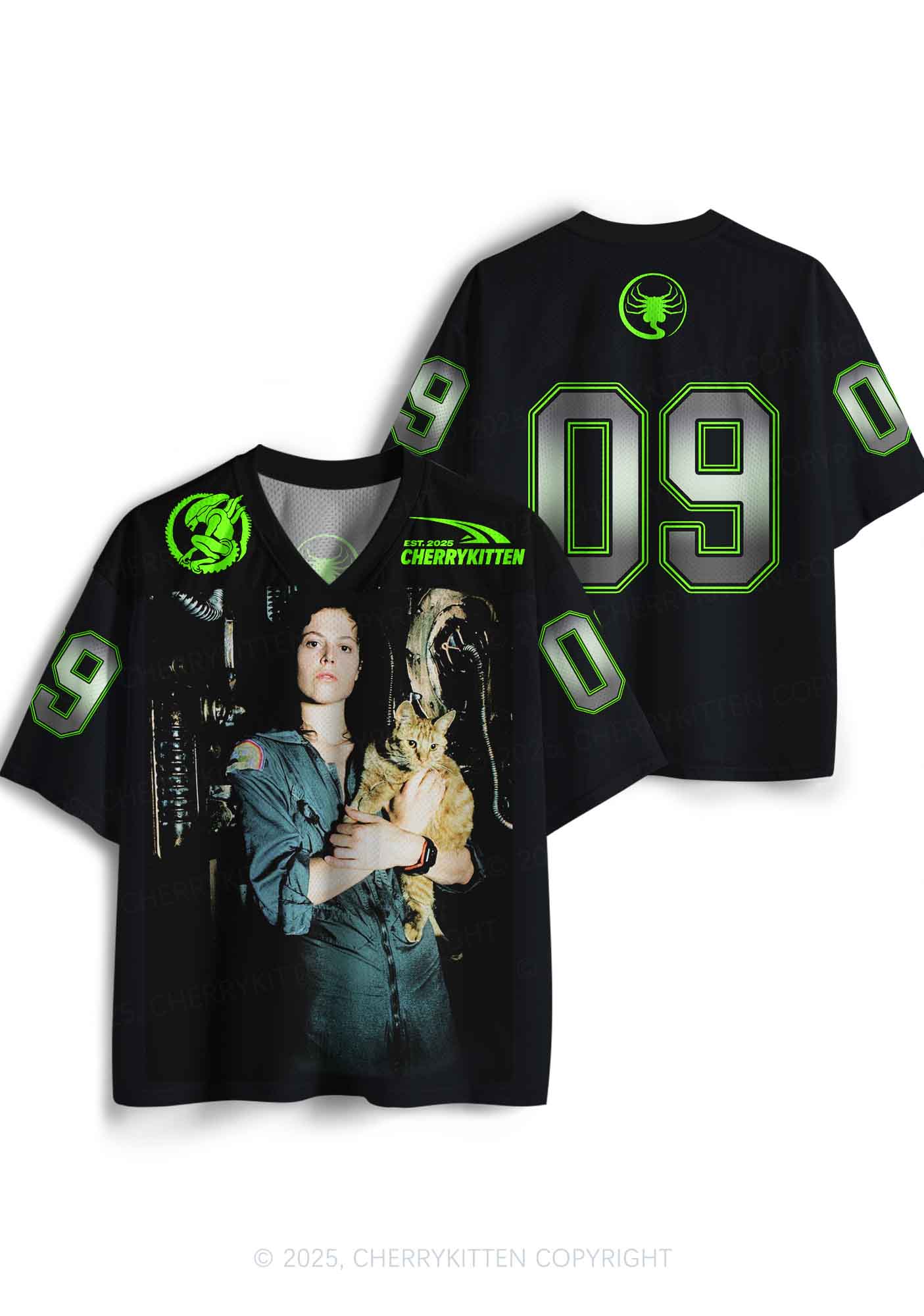 Custom Kitten And Girl Y2K Sport Jersey Shirts Cherrykitten
