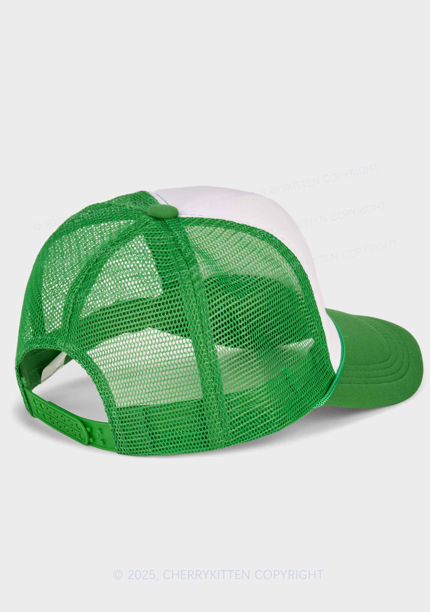 I Love Custom Valentine's Day Y2K Colorblock Trucker Hat Cherrykitten