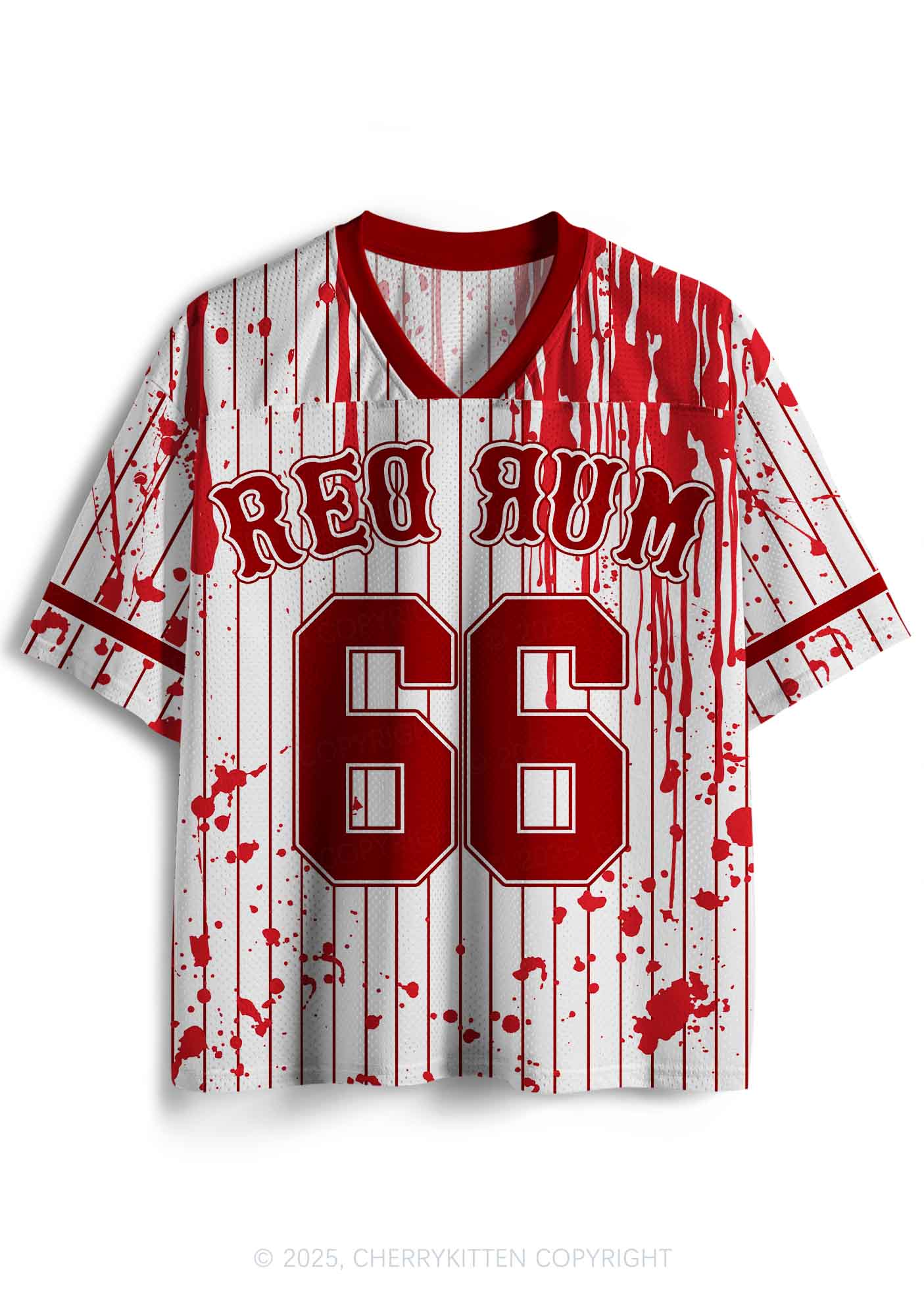 Halloween Custom Red Rum Blood Y2K Sport Jersey Shirts Cherrykitten