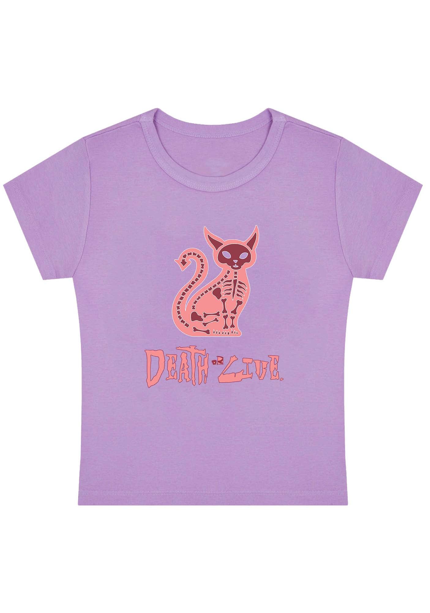 Curvy Death Or Live Baby Tee