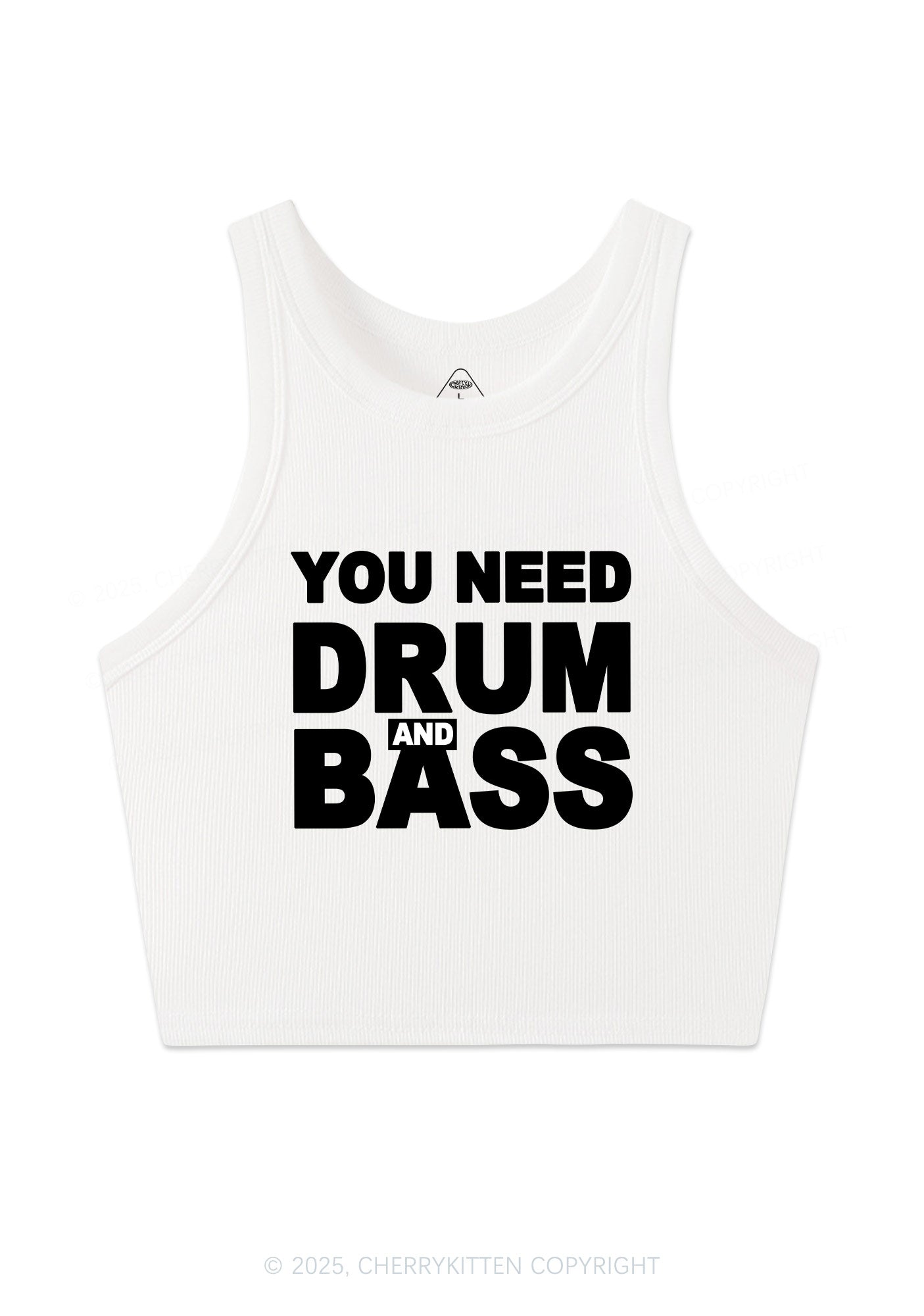 Need Drum And Bass Y2K Crop Tank Top Cherrykitten
