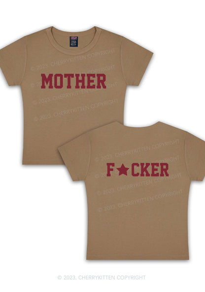Motherfxcker Two Sides Y2K Baby Tee