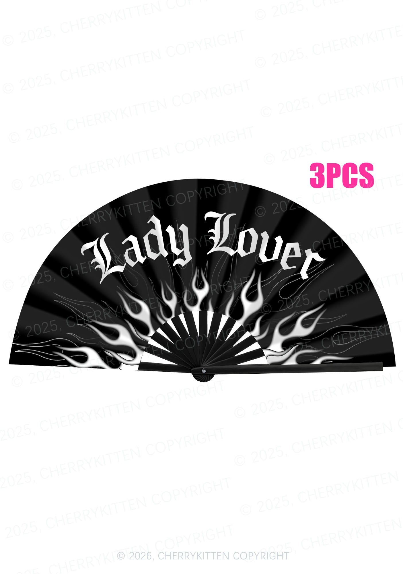 Lady Lover Pride Y2K Rave Hand Fan Cherrykitten