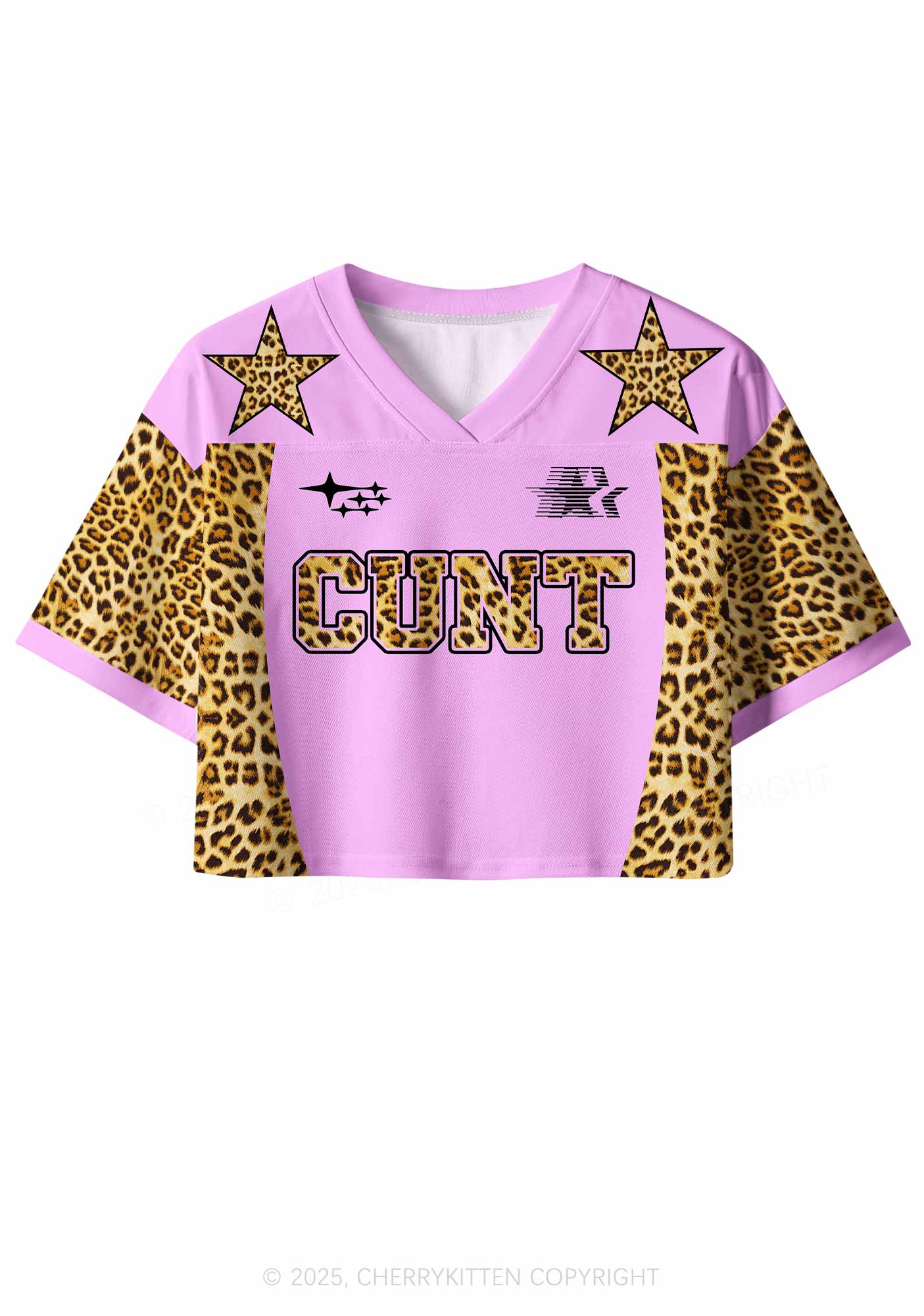 Custom Pink Cxxt Leopard Y2K Crop Sport Jersey Shirts Cherrykitten
