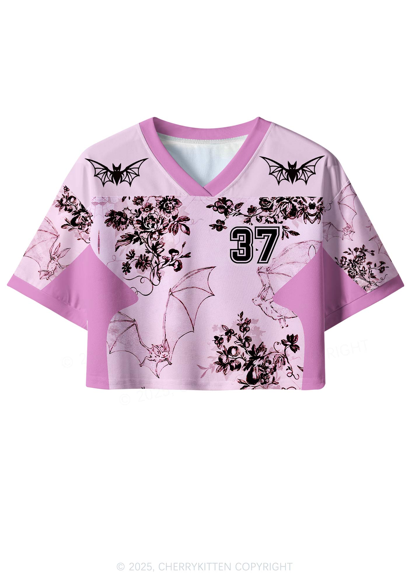 Custom Pink Bat Y2K Crop Sport Jersey Shirts Cherrykitten