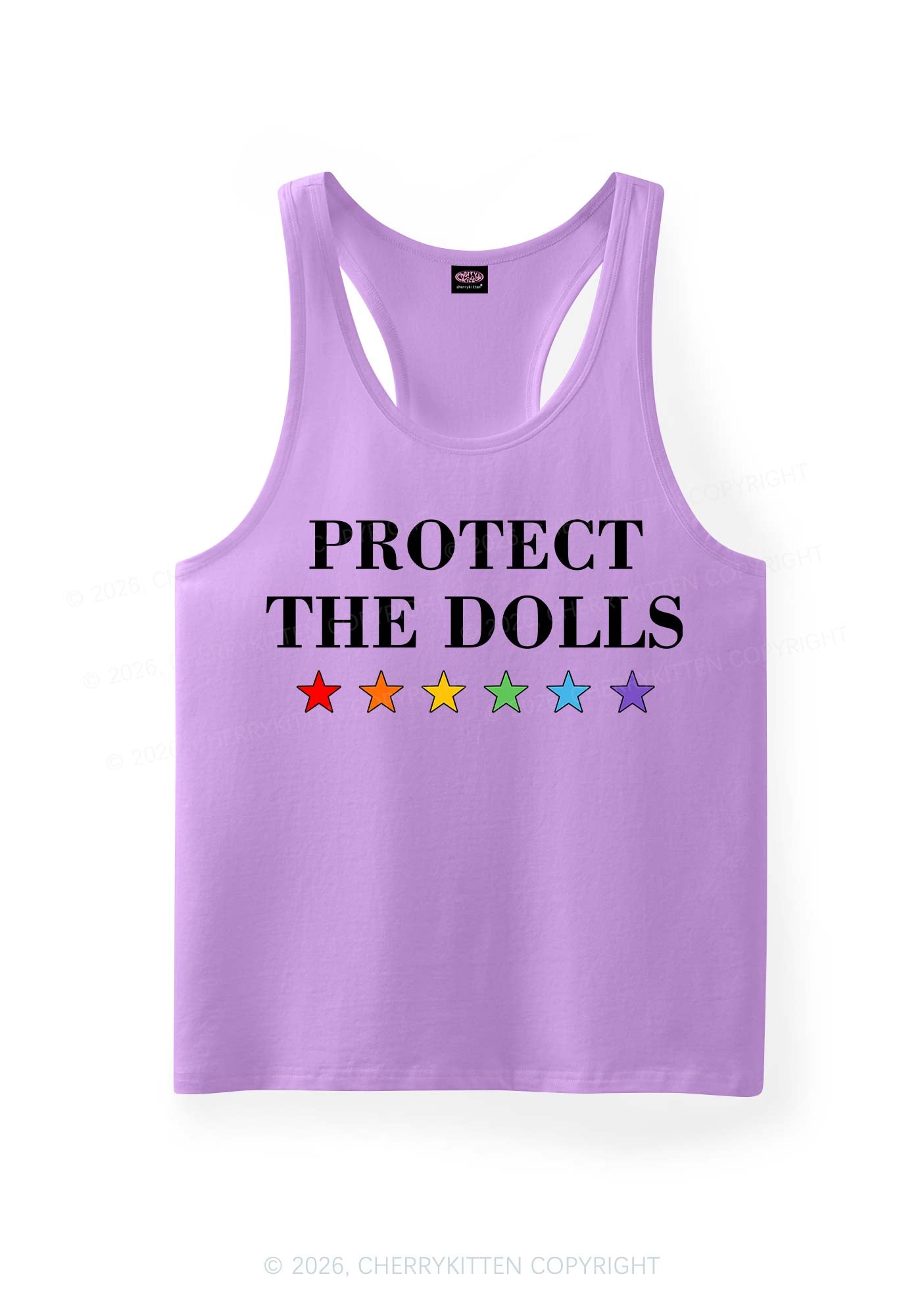 Protect The Dolls Pride Y2K Men Racerback Tank Top Cherrykitten