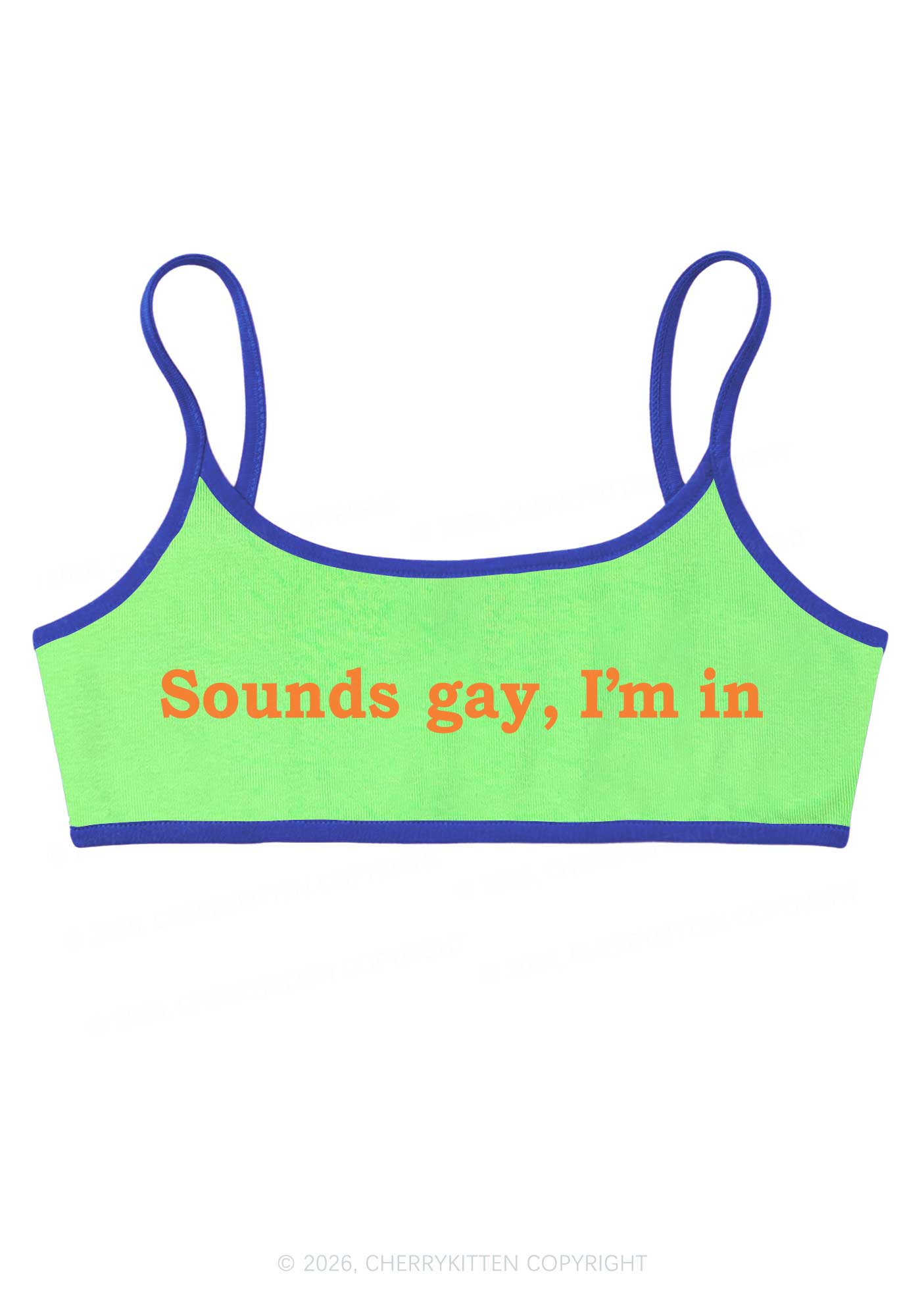 Sounds Gay Pride Y2K Super Crop Cami Cherrykitten