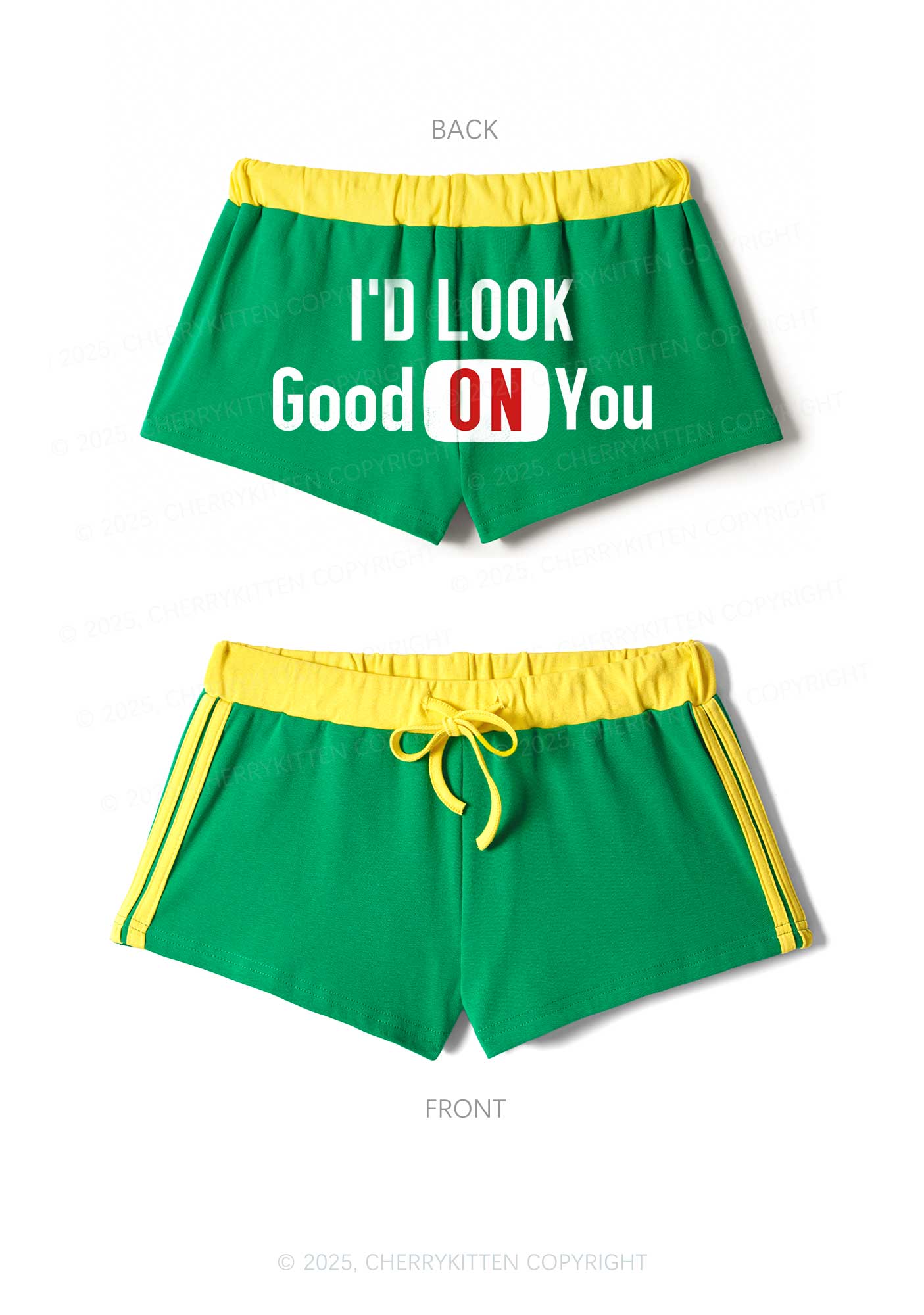 Good On You Y2K Drawstring Mini Shorts Cherrykitten