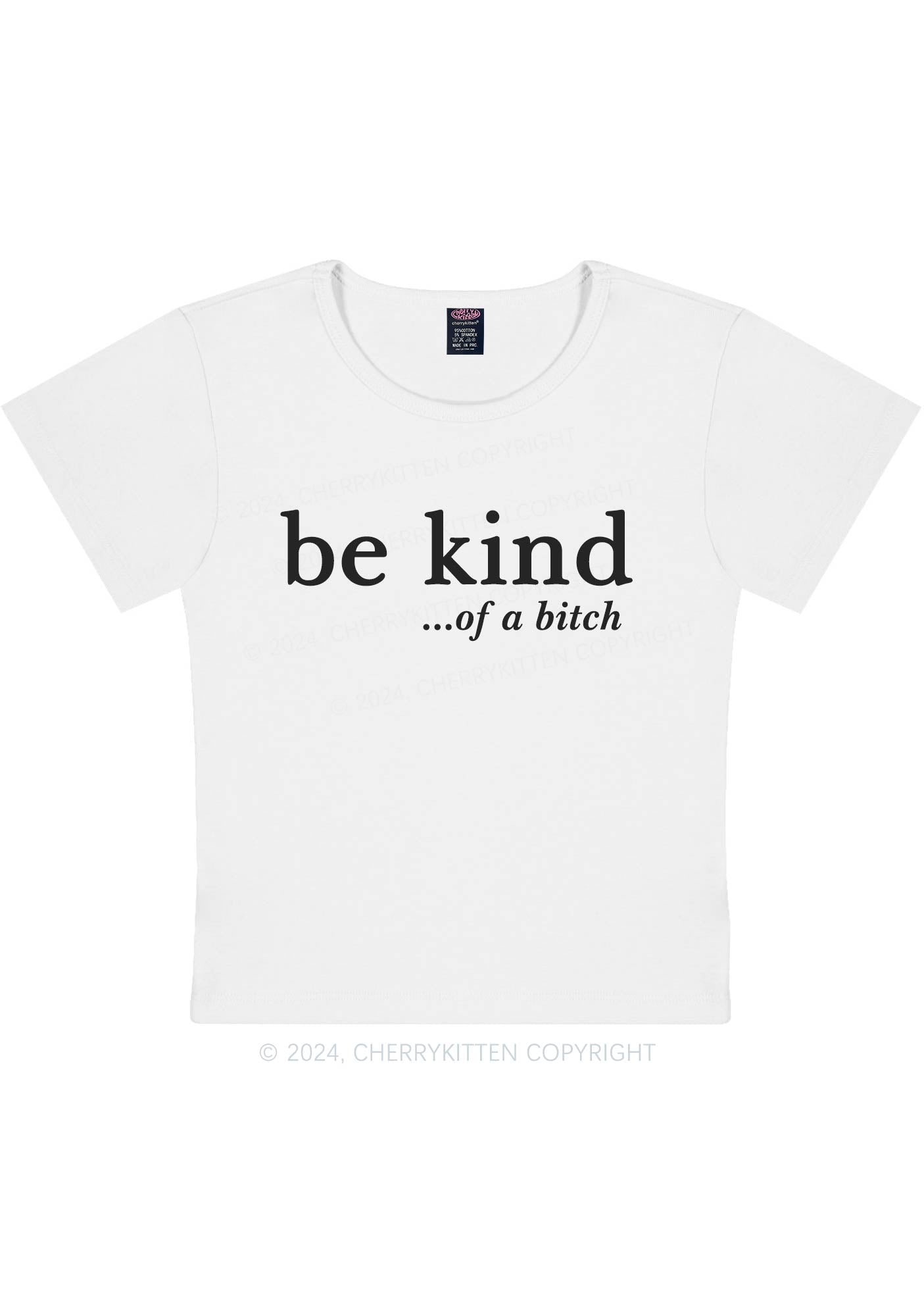 Curvy Be Kind Of A Bxxch Y2K Baby Tee Cherrykitten