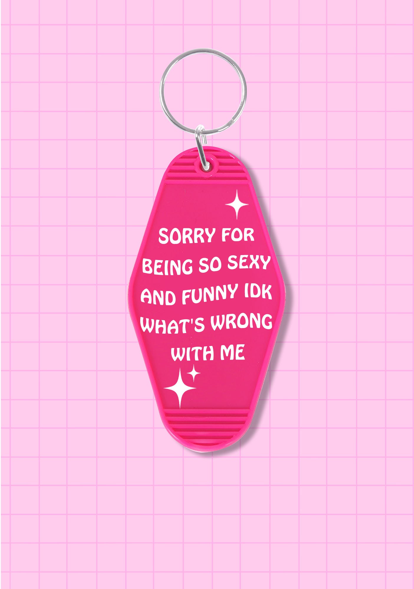 Sorry For Being So Funny 1Pc Y2K Hotel Keychain Cherrykitten