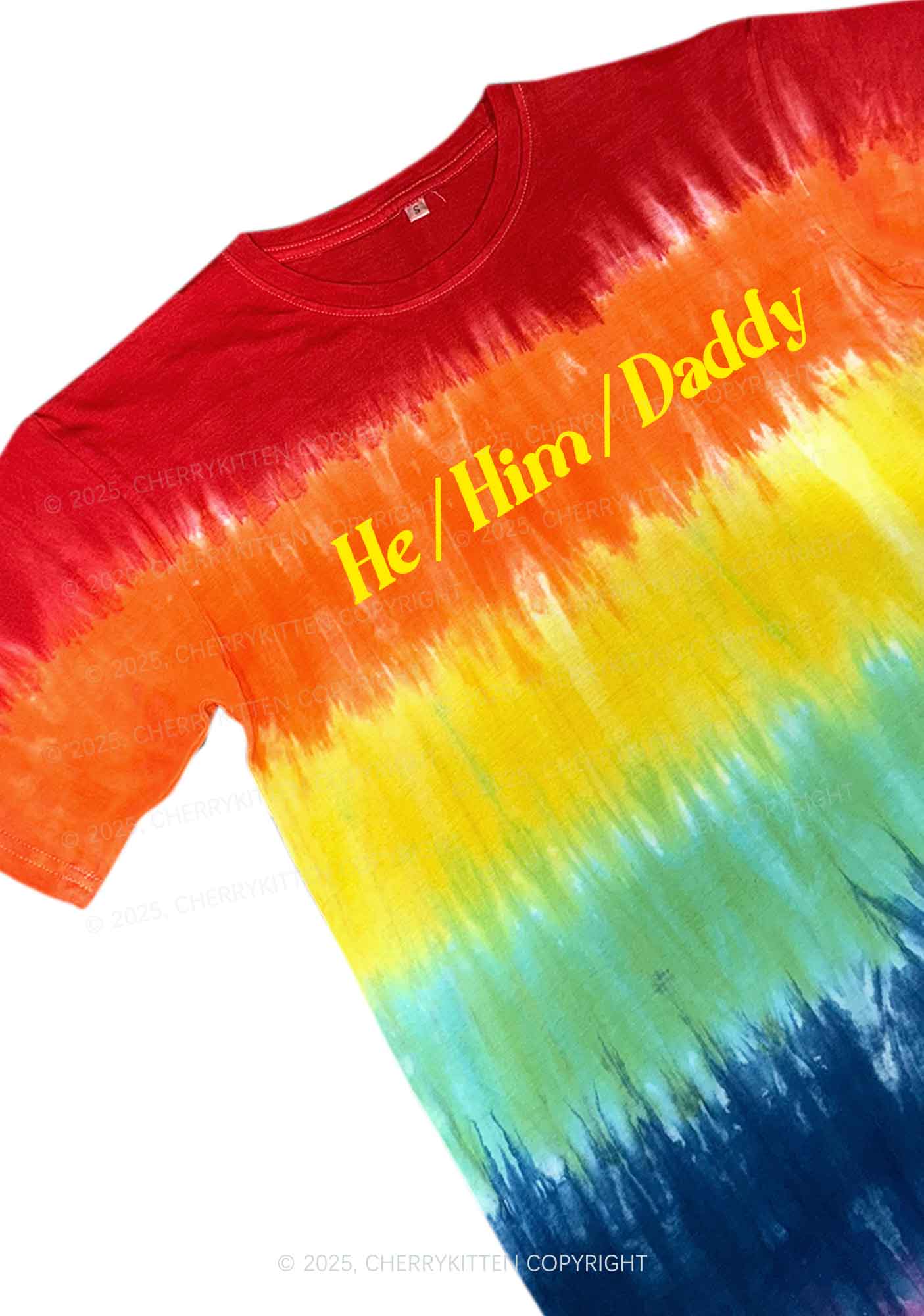He Him Daddy Pride Y2K Tie Dye Shirts Cherrykitten