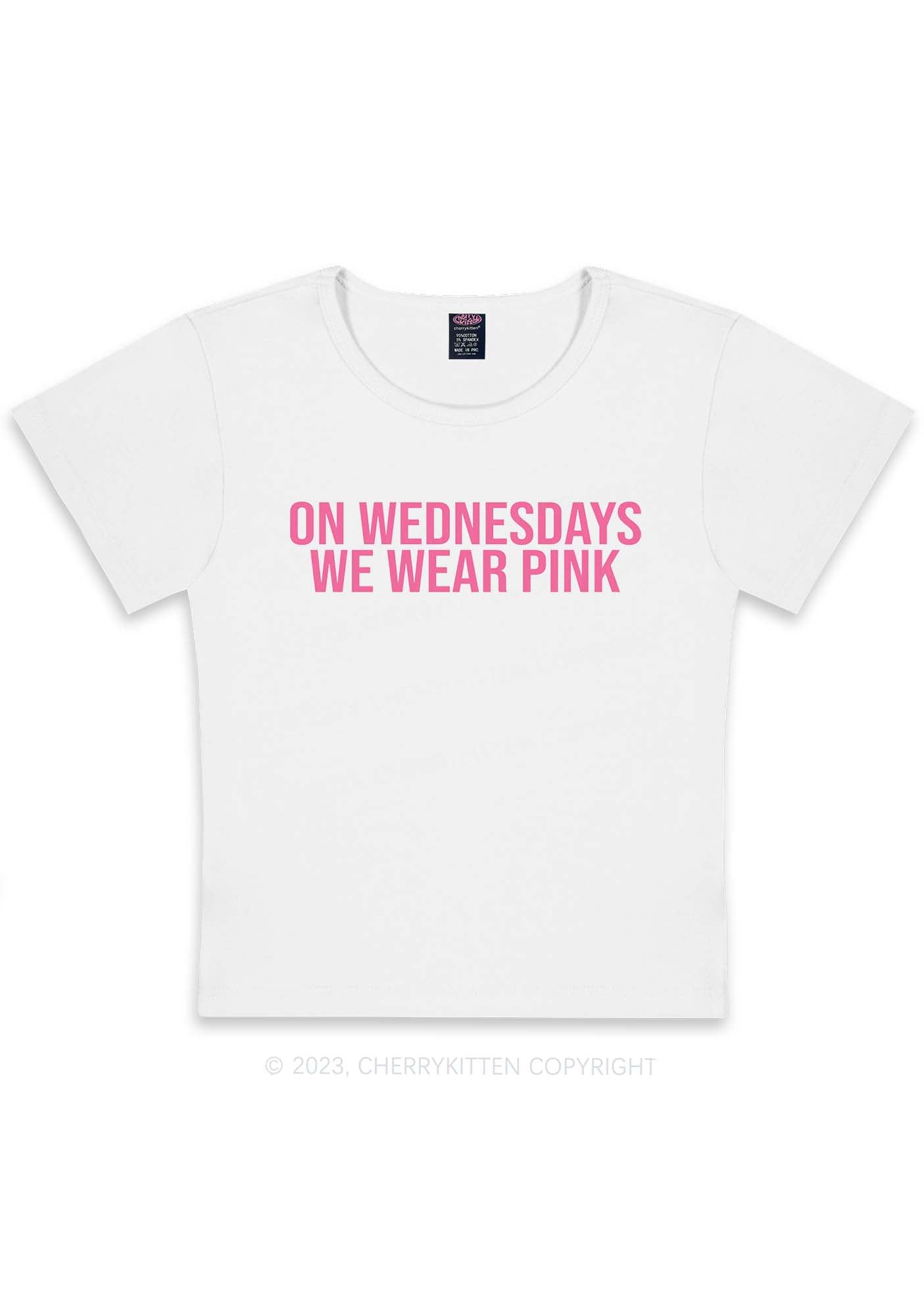 Curvy We Wear Pink Y2K Baby Tee Cherrykitten