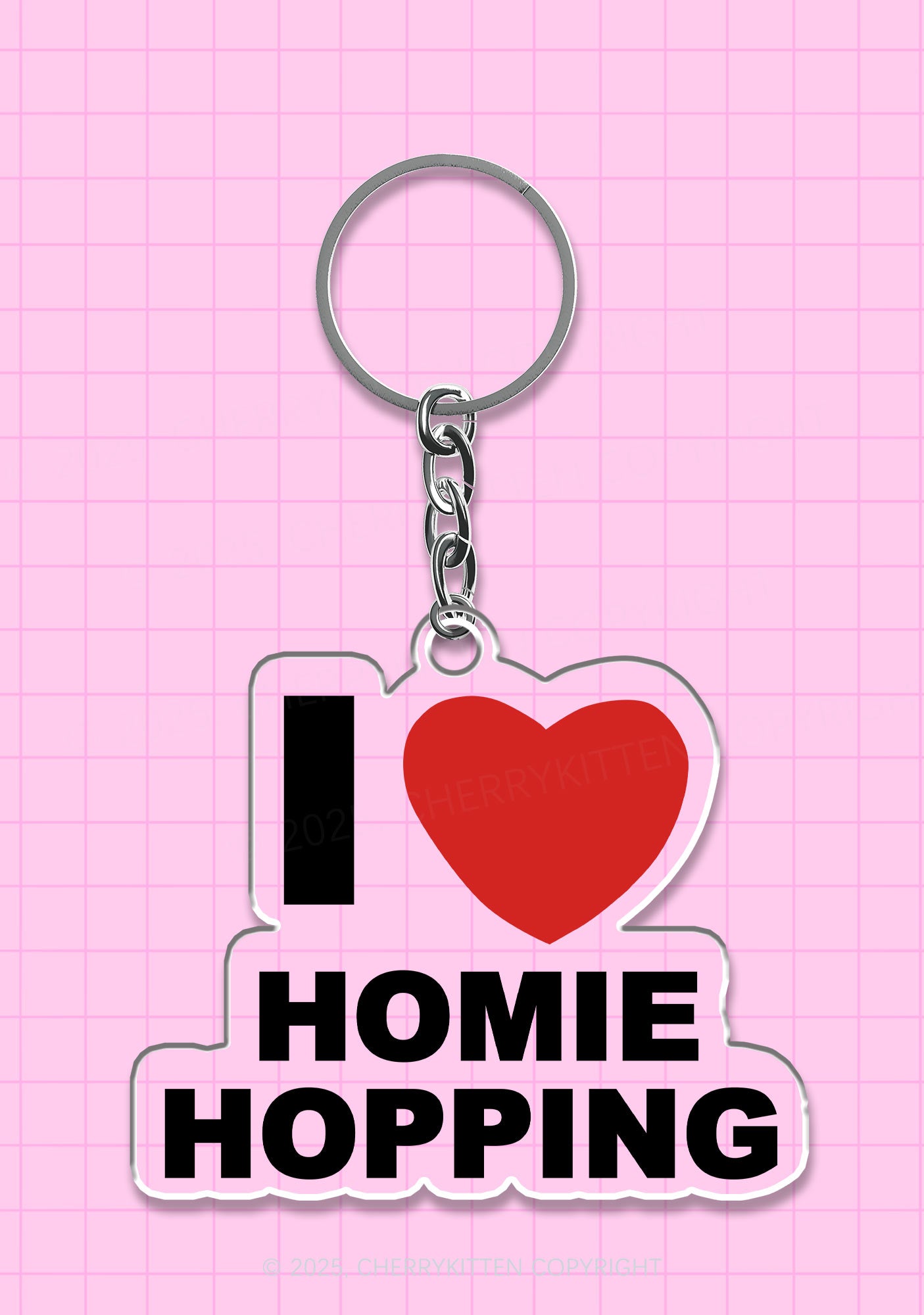 I Love Homie Hopping 1Pc Y2K Keychain Cherrykitten