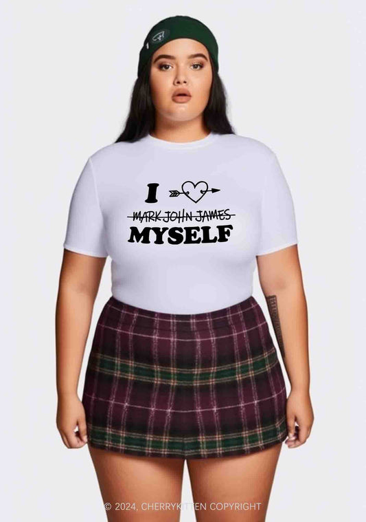 Curvy I Love Myself Y2K Baby Tee Cherrykitten