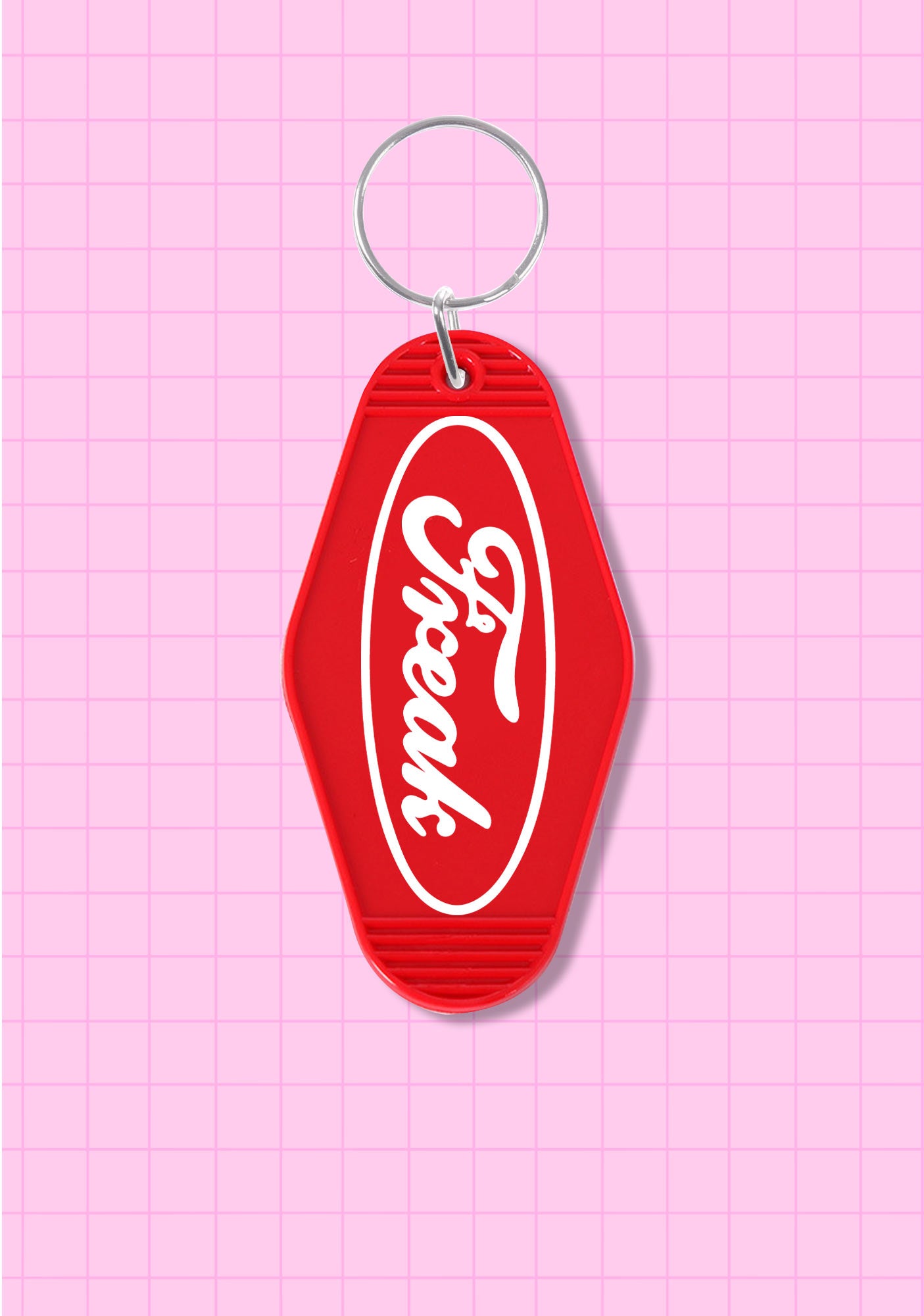 Oval Freak 1Pc Y2K Hotel Keychain Cherrykitten