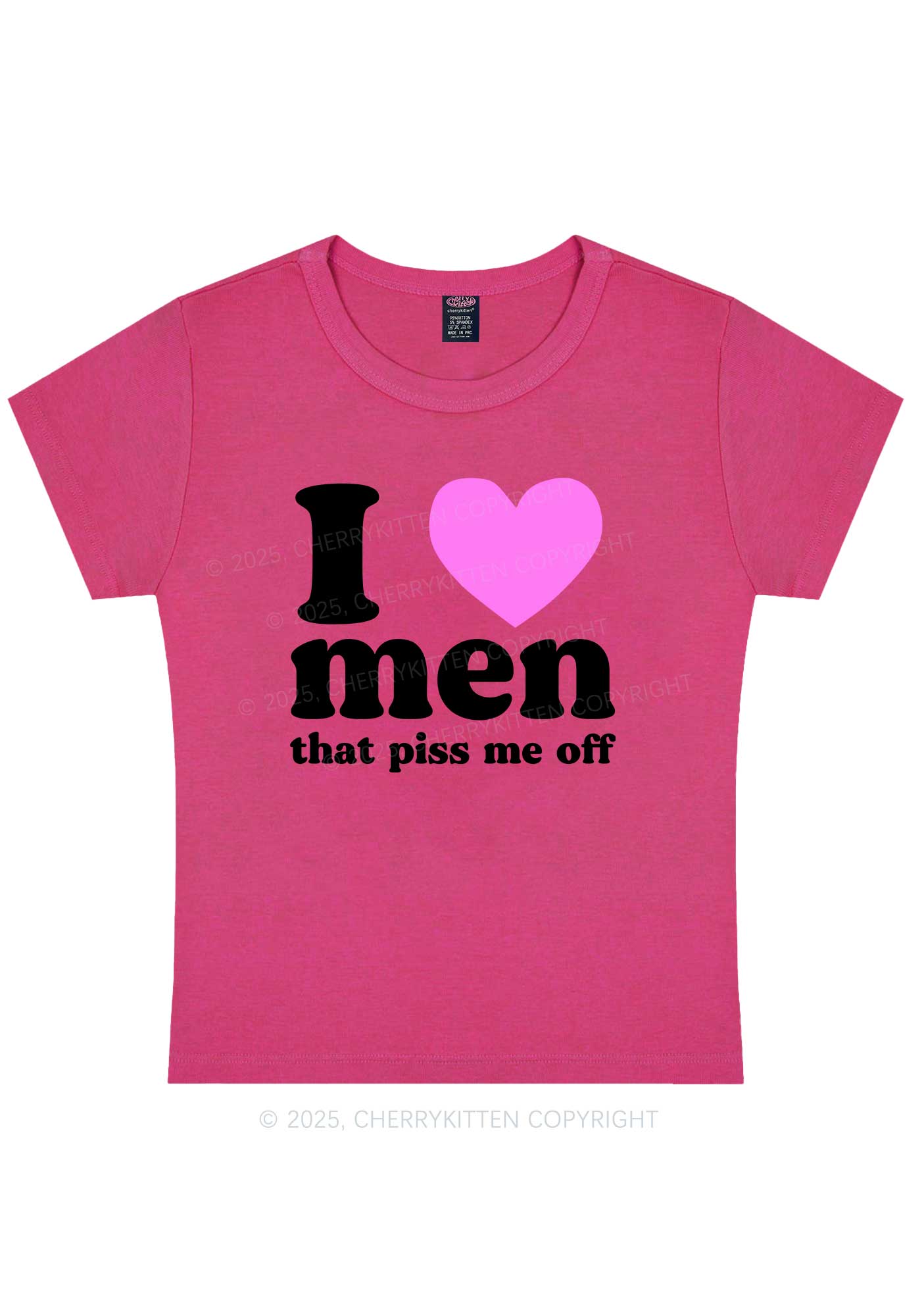 I Love Men Piss Me Off Y2K Baby Tee Cherrykitten
