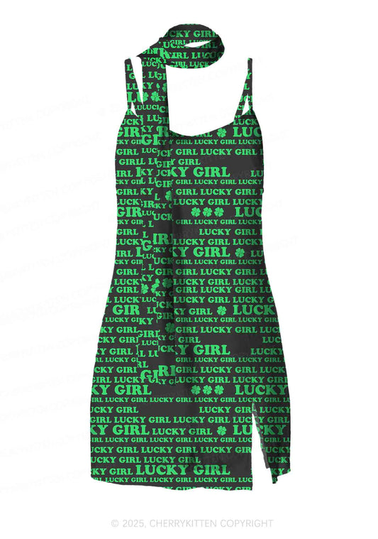 Lucky Girl Y2K Mesh Slip Dress Cherrykitten