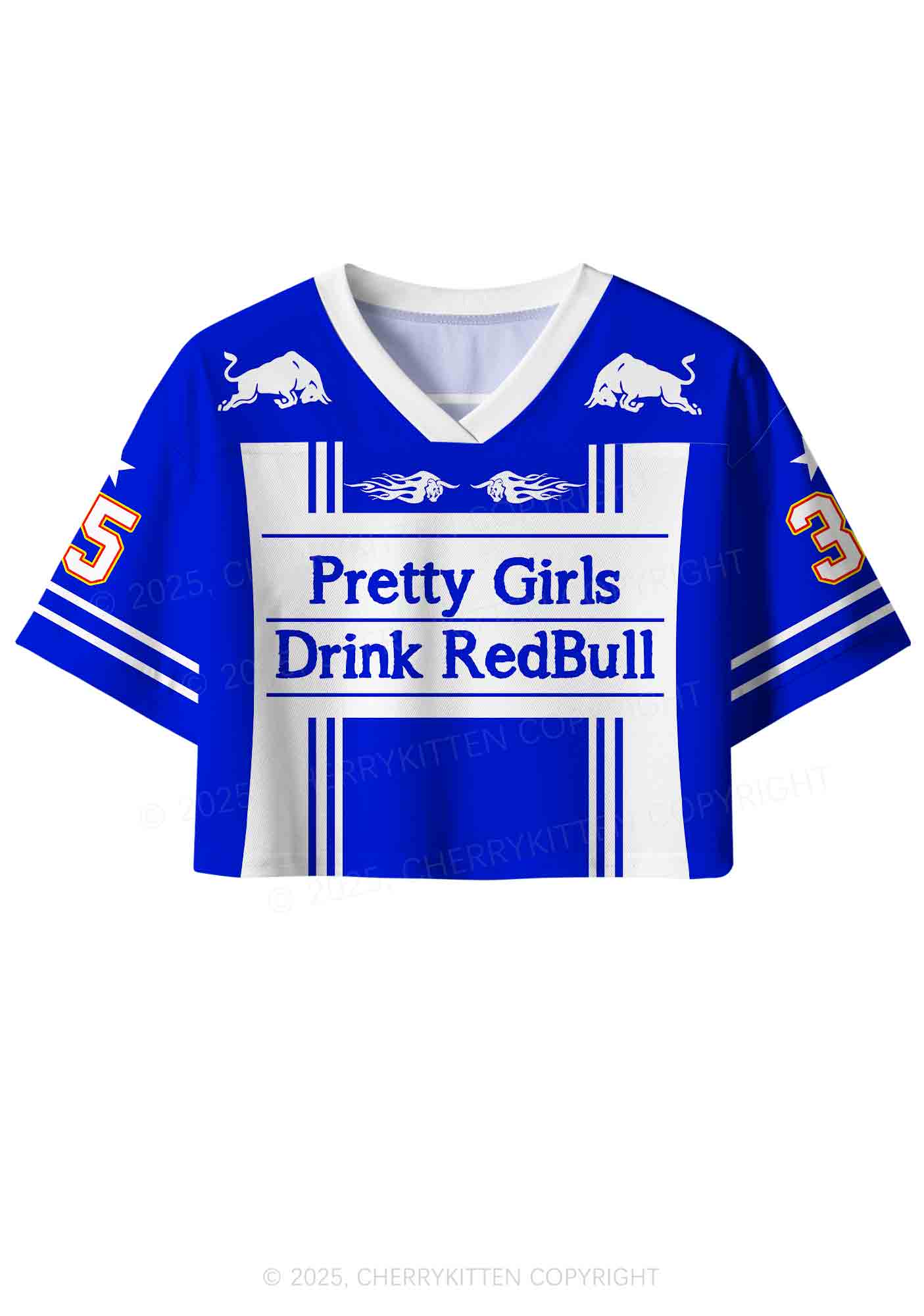 Custom Girls Drink Redbull Y2K Crop Sport Jersey Shirts Cherrykitten