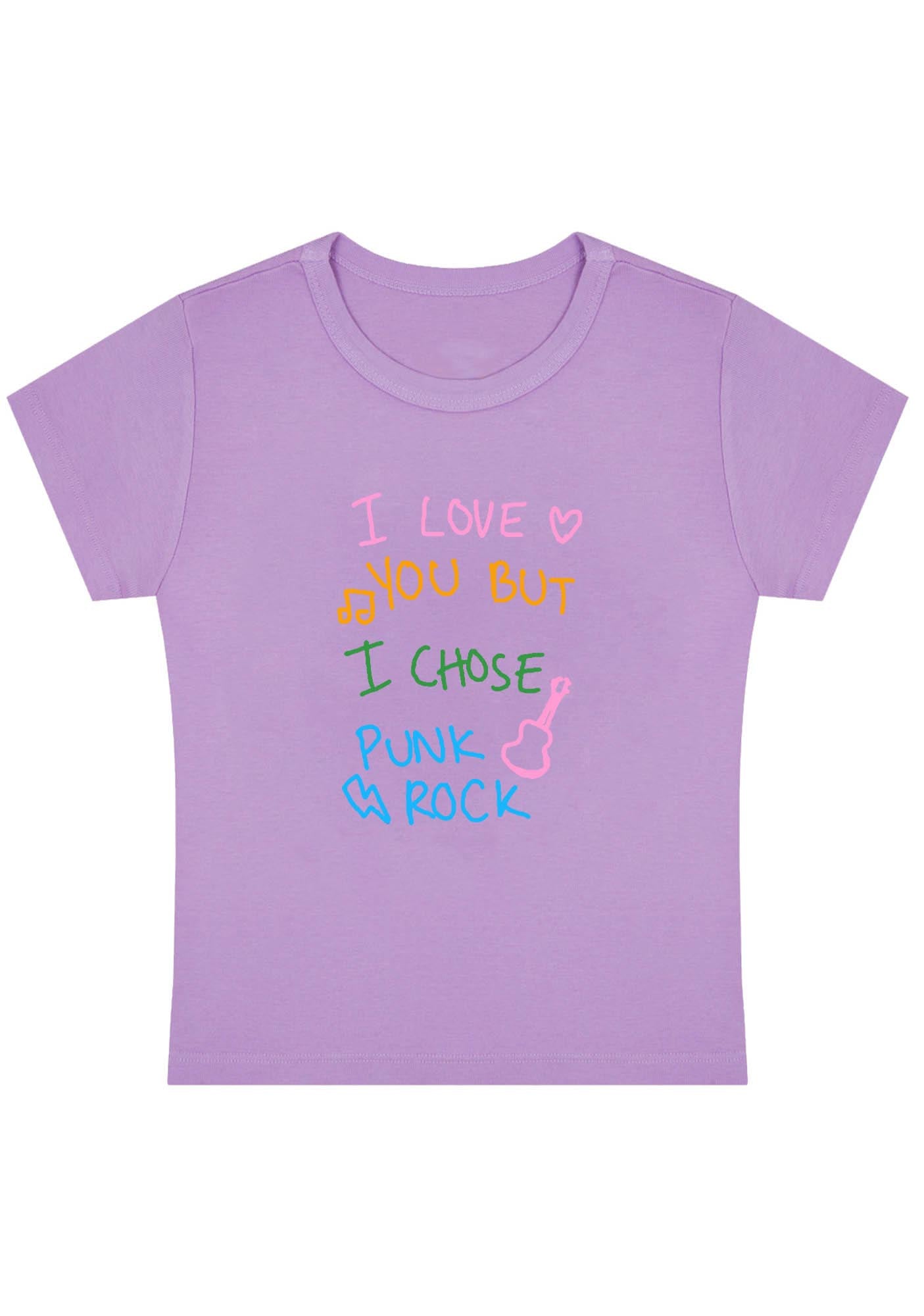 Curvy I Chose Punk Rock Baby Tee