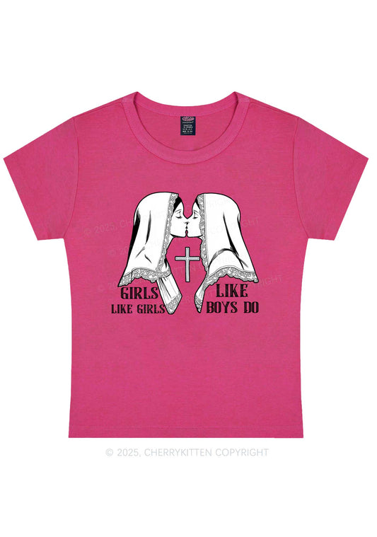 Girls Like Girls Pride Y2K Baby Tee Cherrykitten