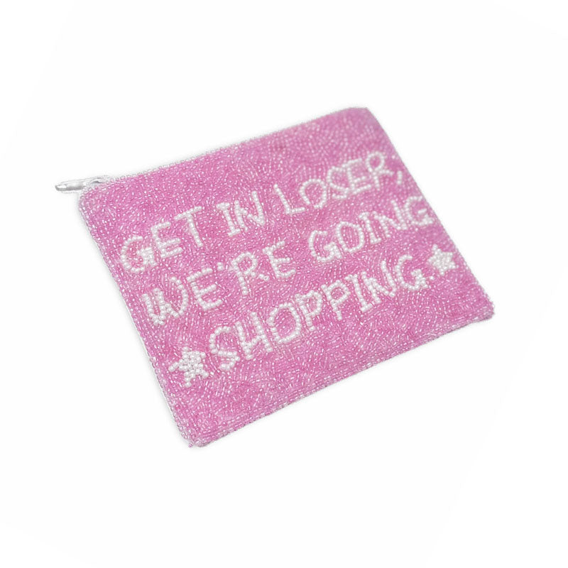 Get In Loser Y2K Handmade Beaded Coin Pouch Cherrykitten