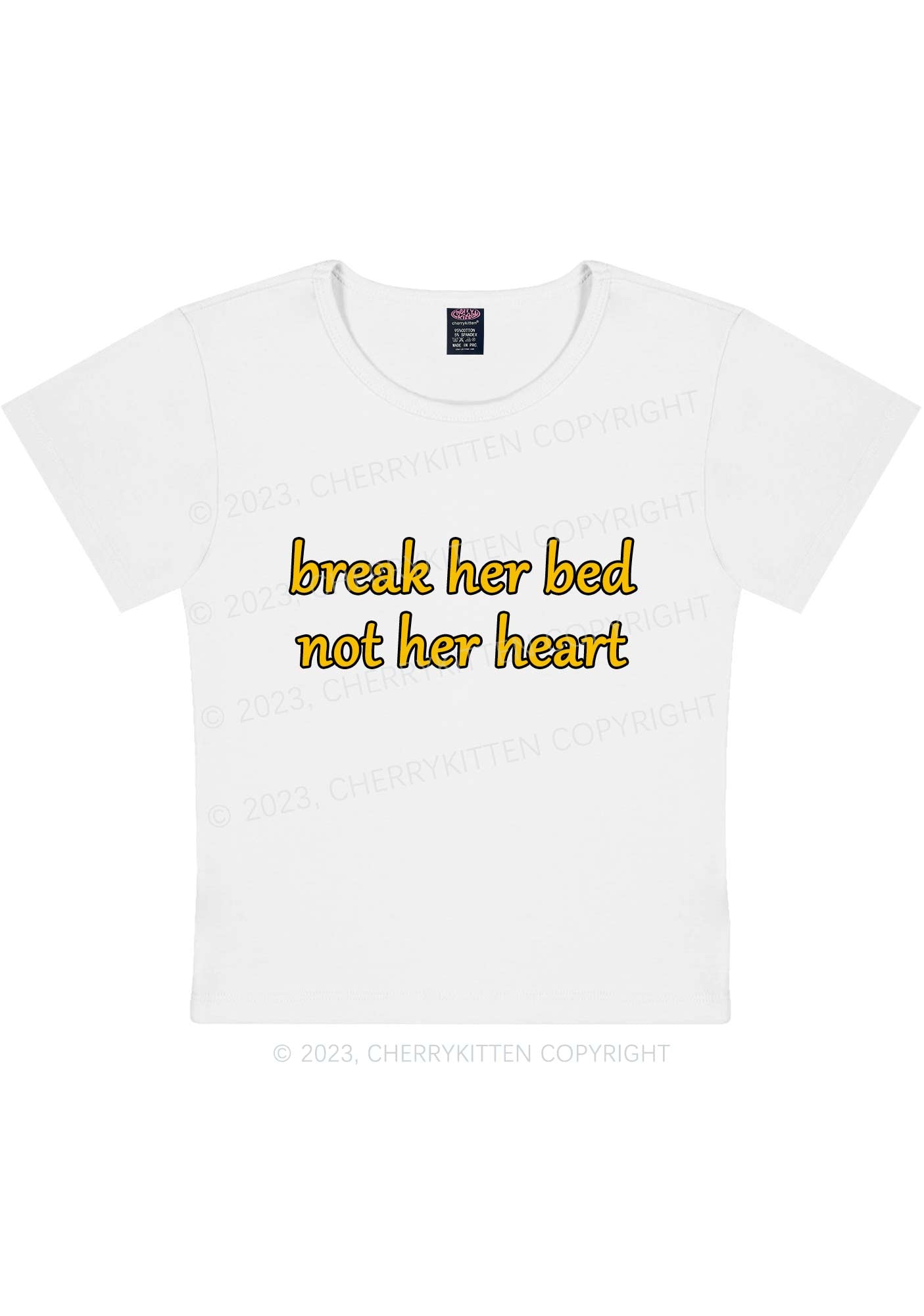 Break Her Bed Y2K Baby Tee Cherrykitten