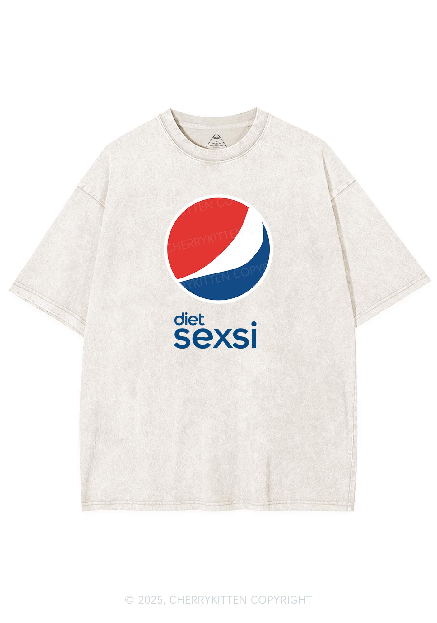 Diet Sexsi Y2K Shirts Washed Tee Cherrykitten