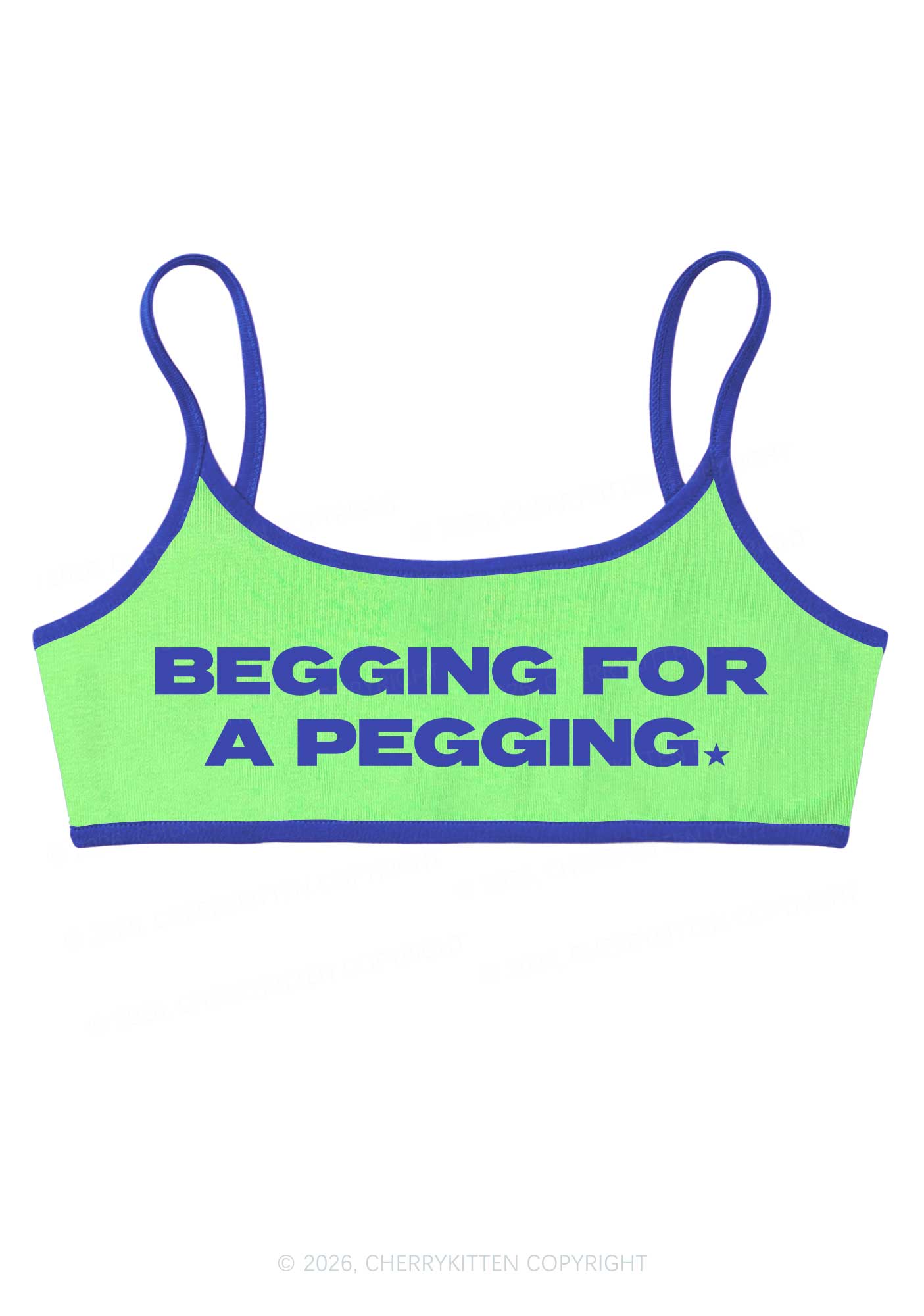 Begging For A Pegging Y2K Super Crop Cami Cherrykitten