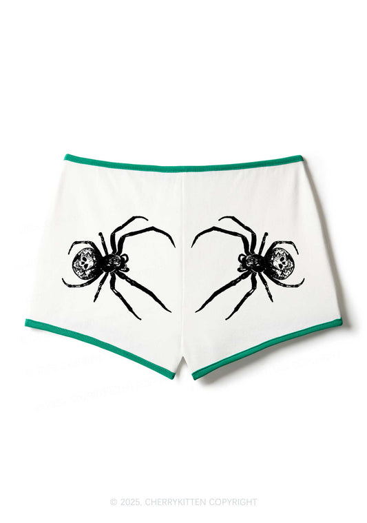 Skull Spider Y2K Booty Shorts Cherrykitten