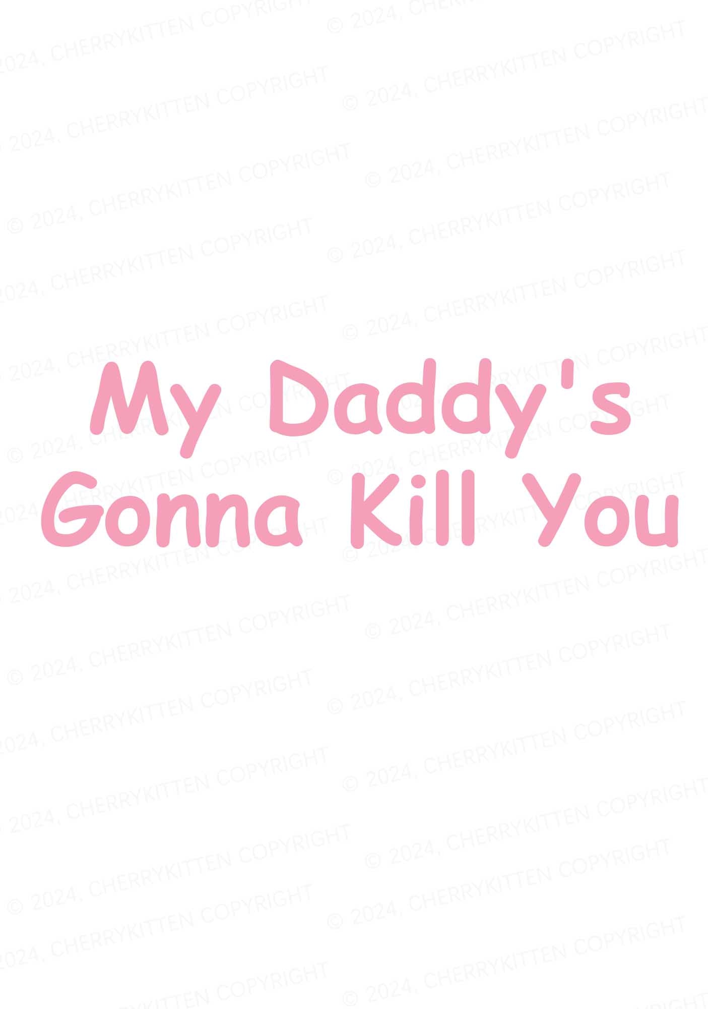 Daddy's Gonna Kill You Y2K Flat String Thong Cherrykitten