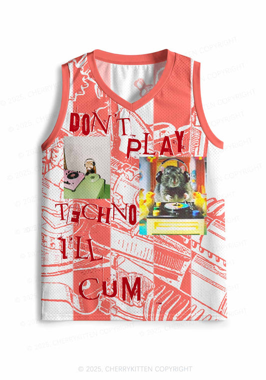 Custom Dont Play Techno Y2K Sport Jersey Tank Cherrykitten
