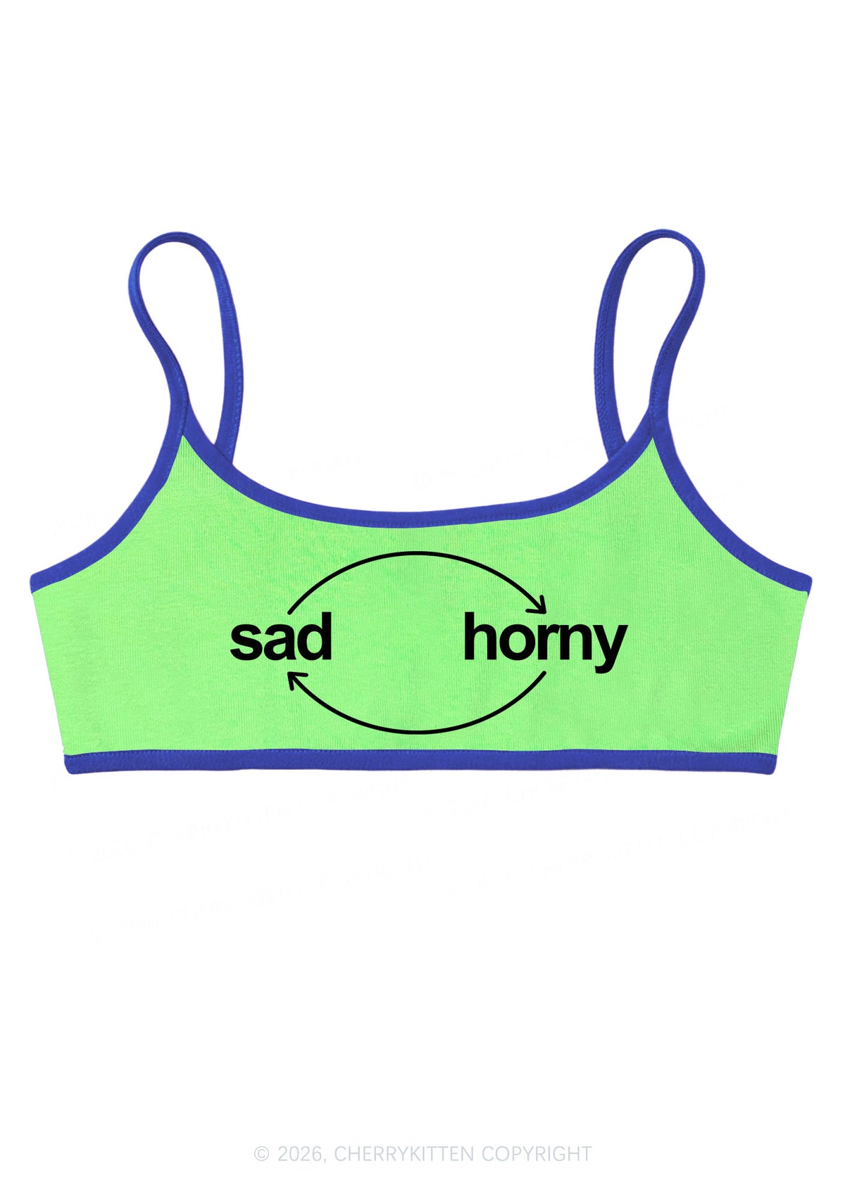 Sad Circle Y2K Super Crop Cami Cherrykitten