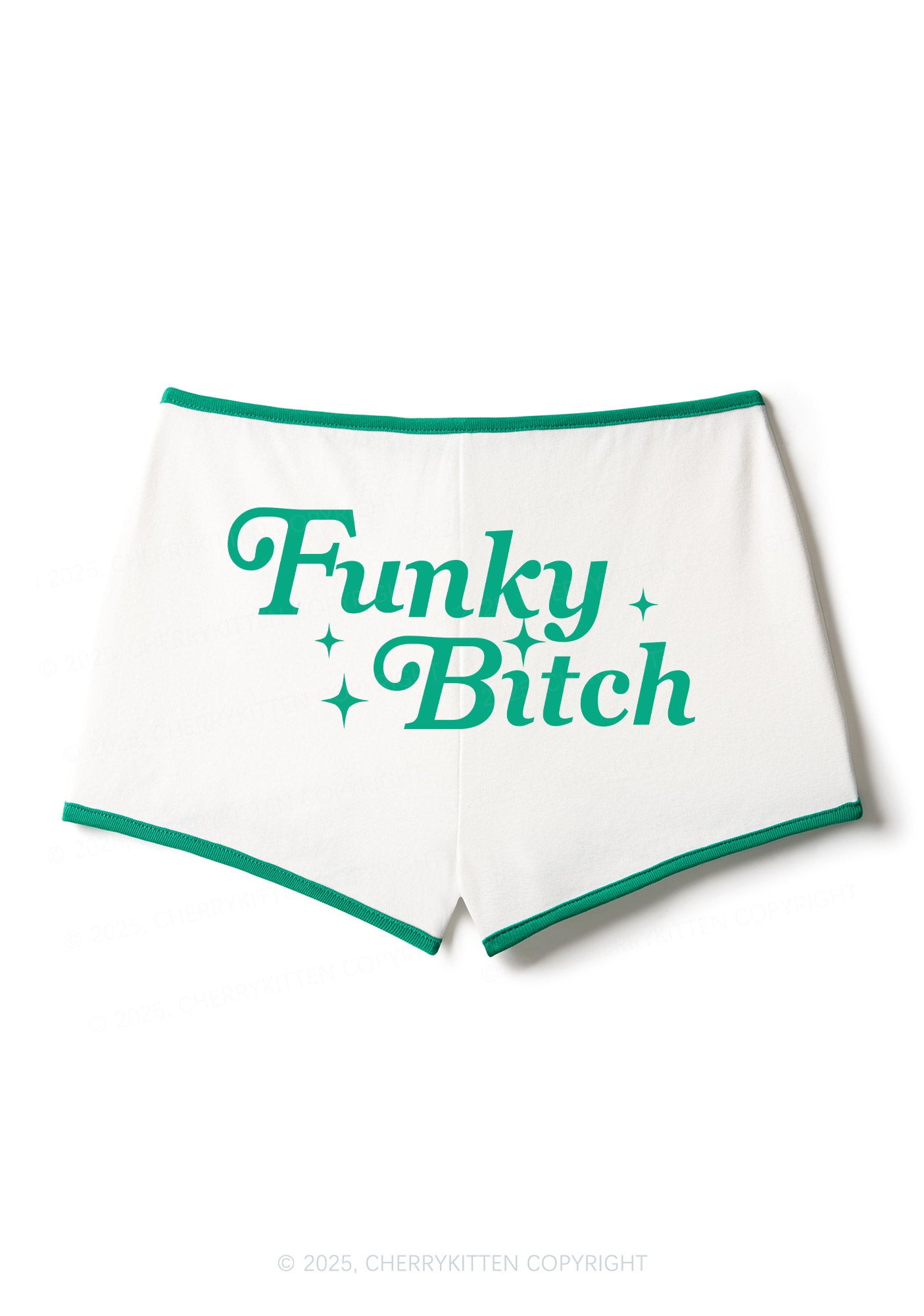 Funky Bxxch Y2K Contrast Mini Shorts Cherrykitten