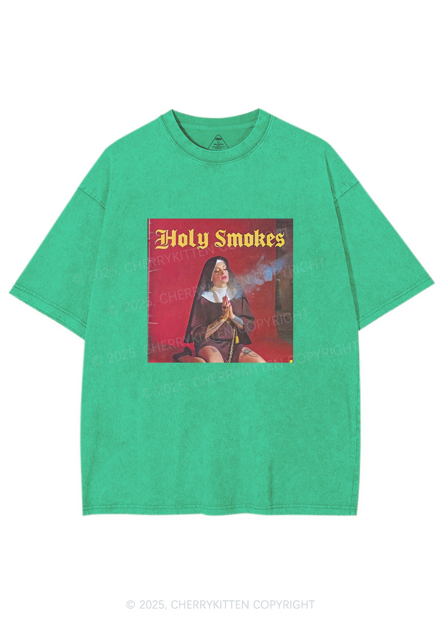 Holy Smokes Y2K Washed Tee Cherrykitten